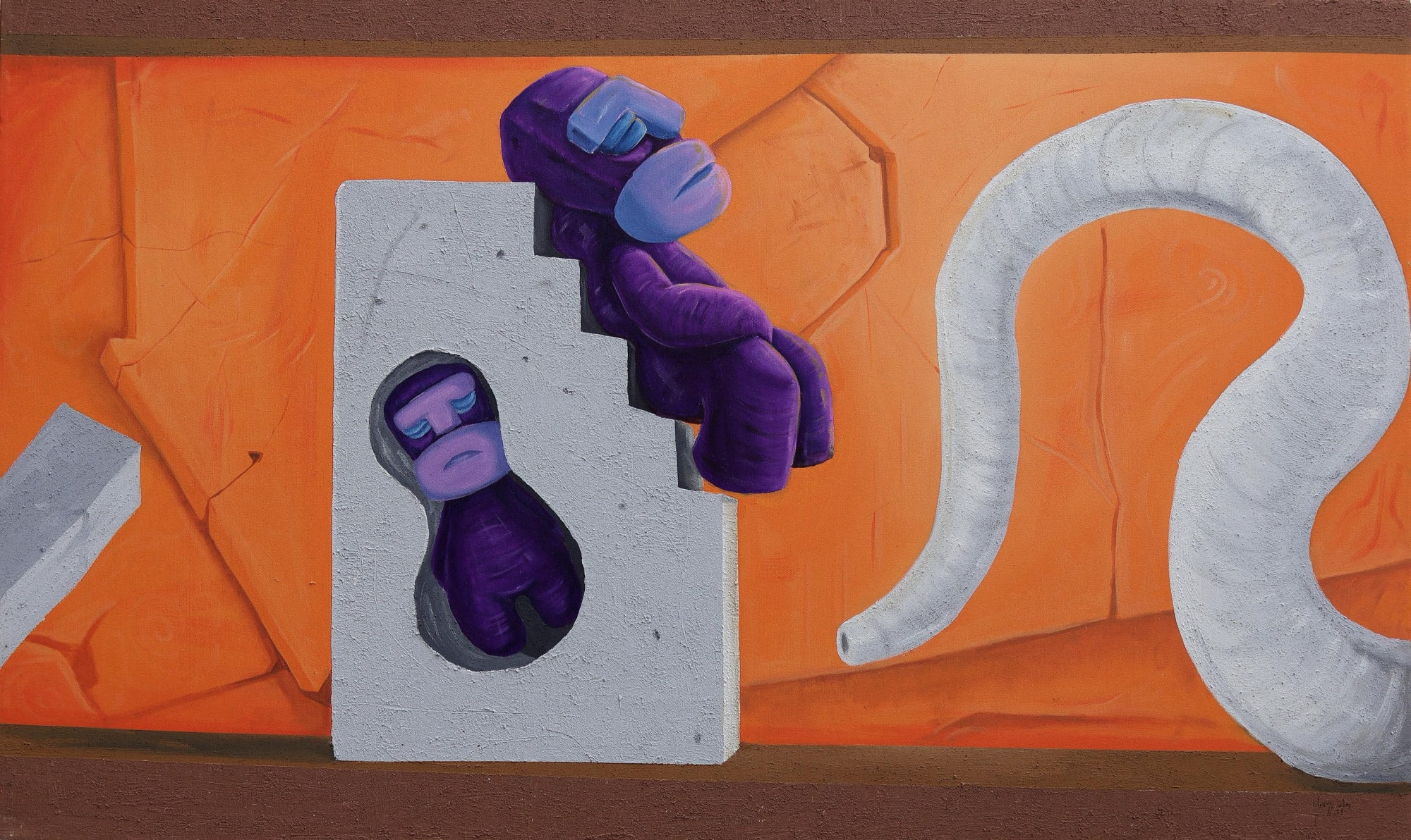 Eniyan_Discom Zone 2 2023 Acrylic and sand on canvas 90cm x 152cm