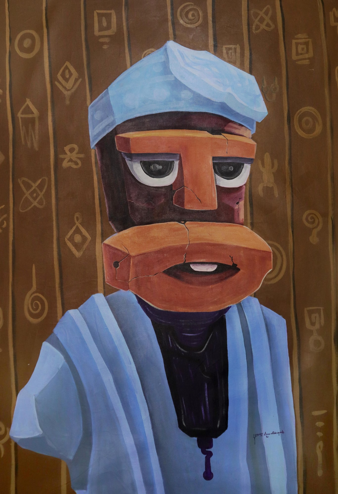 Eniyan_Portrait of Yoruba Man 2021 Acrylic on canvas 140cm x 100cm