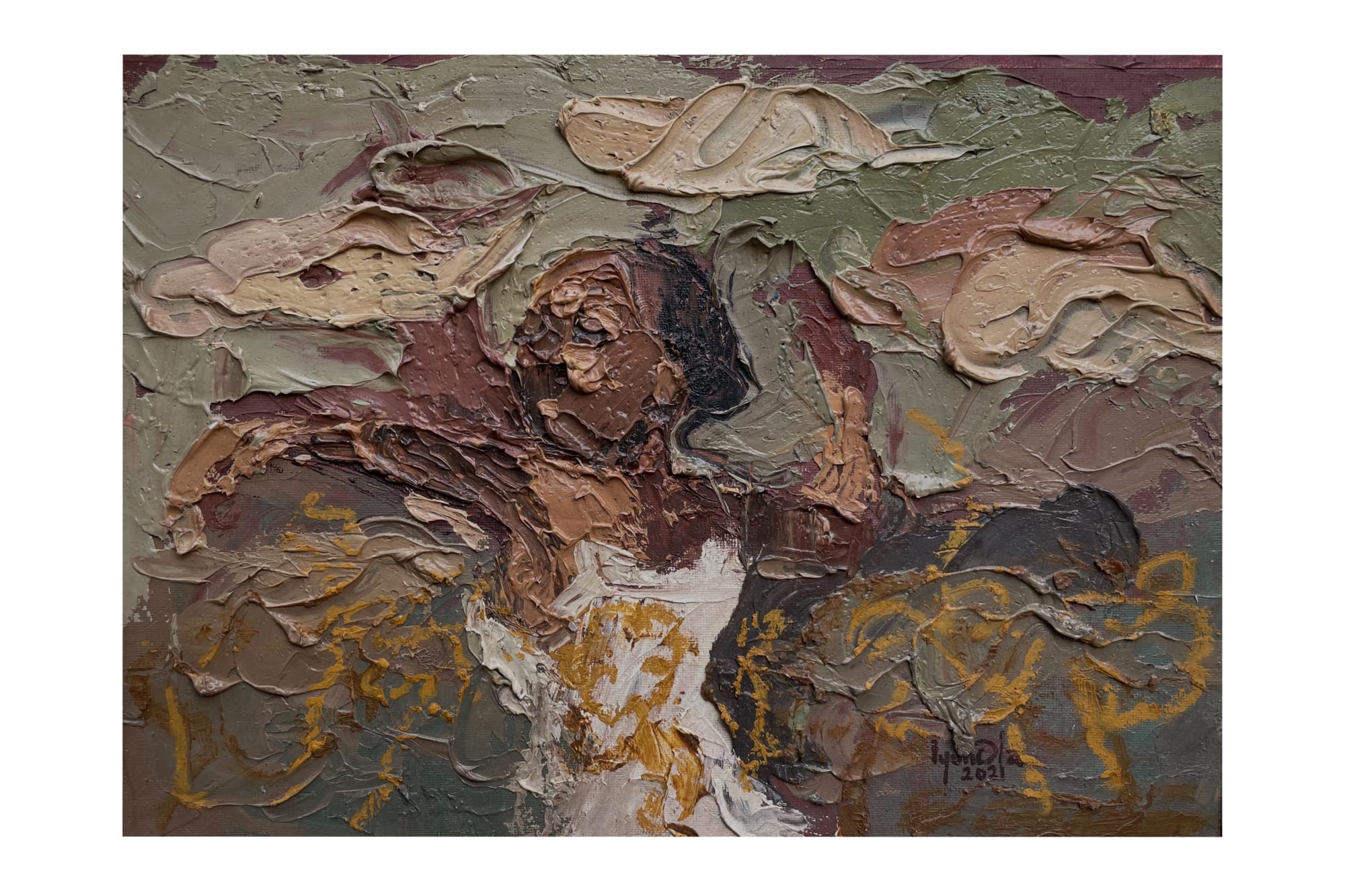 Somewhere Purple Oil on canvas 24 x 24 inches 2021