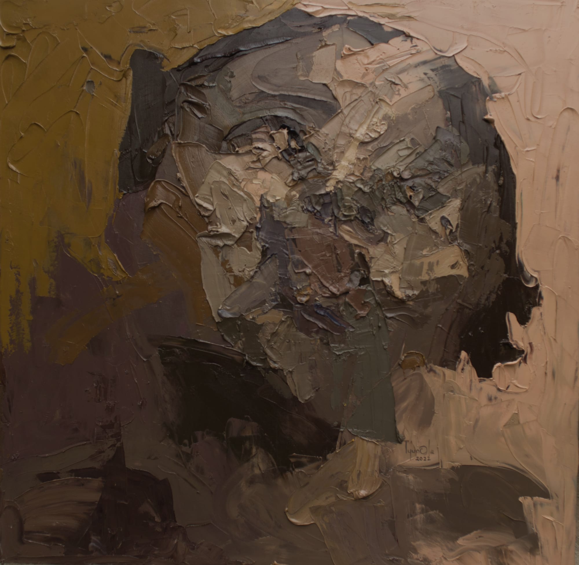 Stuck (I) Oil on canvas 48 x 48 inches 2022