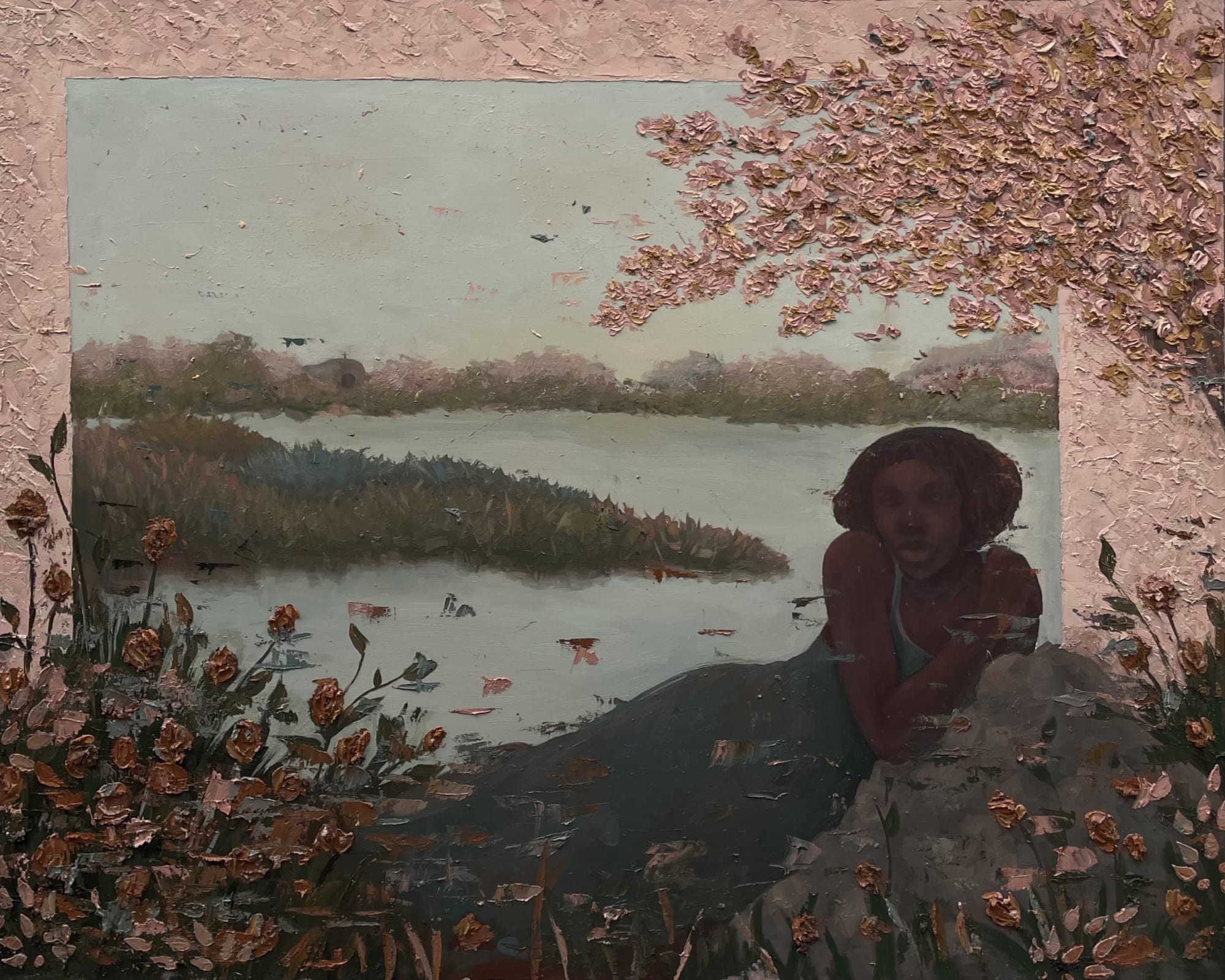 Let's Hope The Sun Will Show Us The Path (I) Oil on canvas 60 x 48 inches 2021