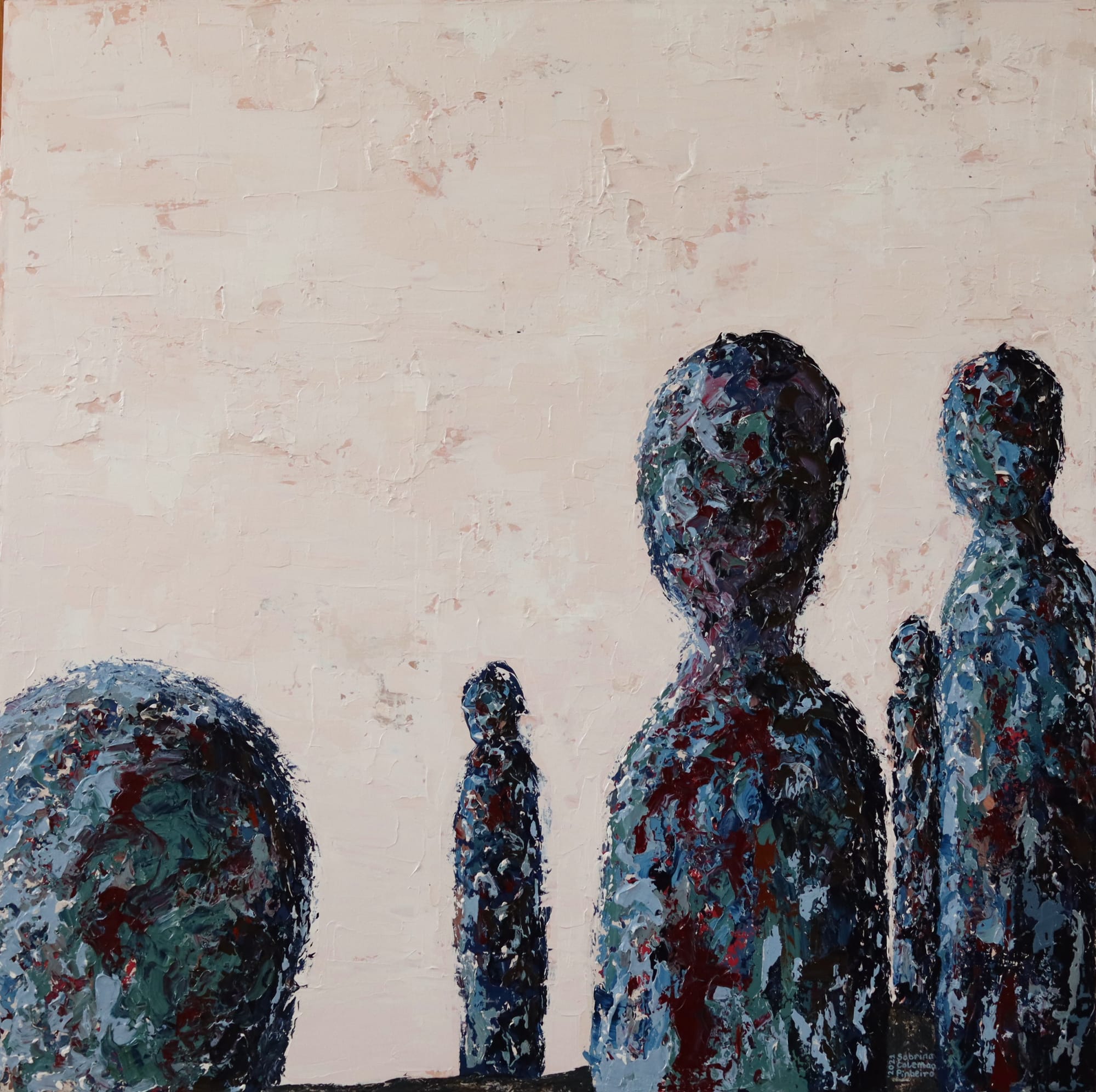 Sabrina Coleman-Pinheiro Fragmented Versions Of Self IV Acrylic on canvas 48 X 48 Inches 2021