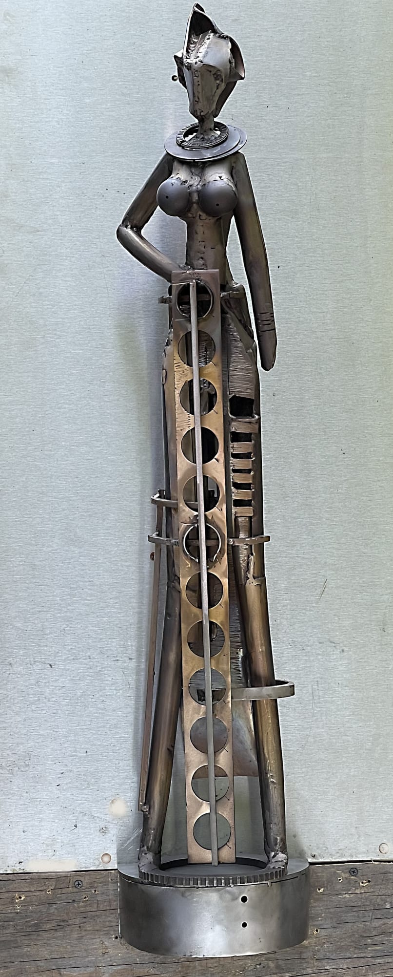 Okoye - Musing Wakanda Welded stainless, mild steel and bronze 2020