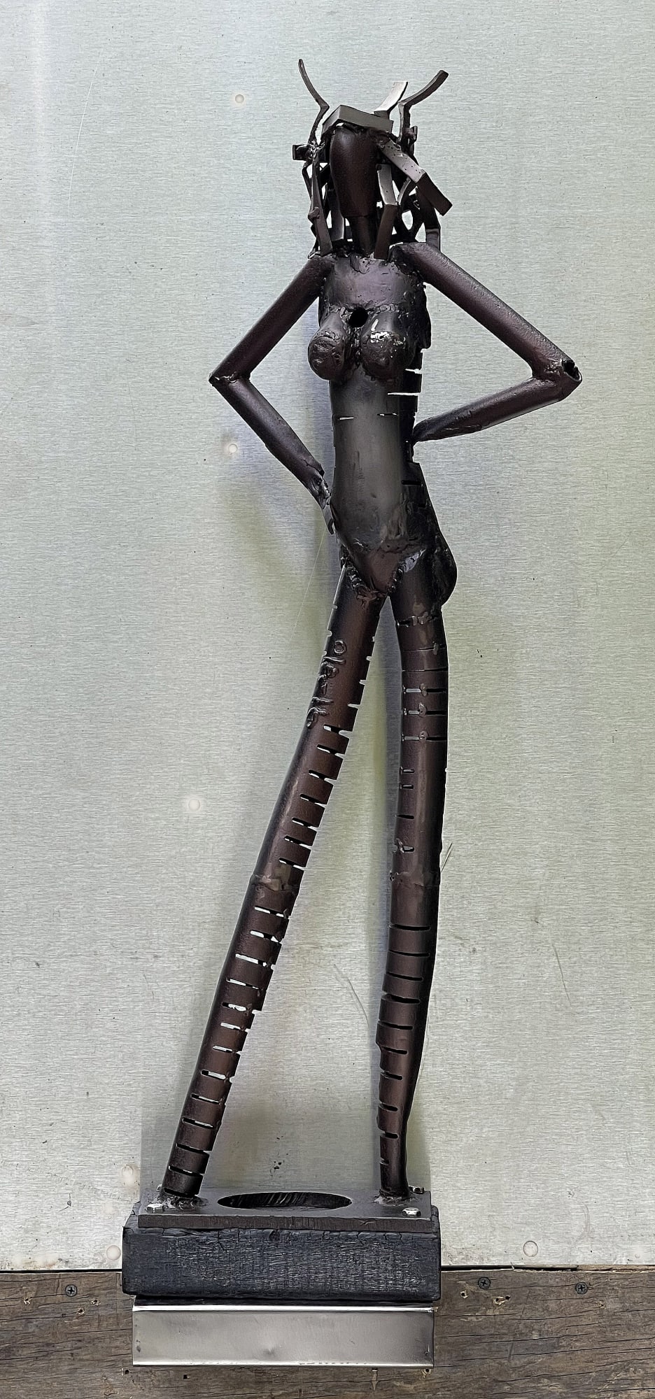 Pot Bearer II Welded stainless and mild steel 35 x 11 x 4 inches 2016