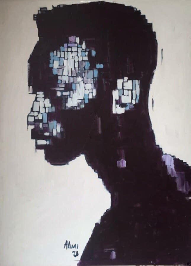 Alimi Adewale Courage III Acrylic on canvas 2020