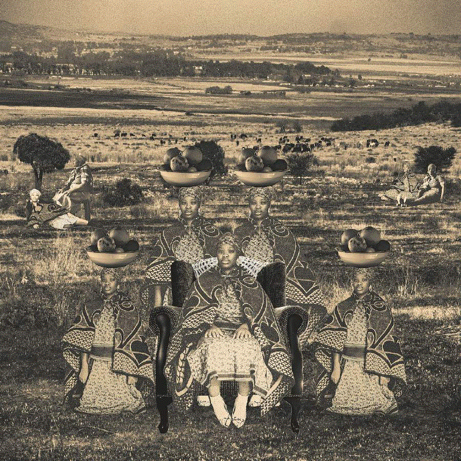 Puleng Mongale Cravings Of A City Girl II Print on fine art textured silk 50 x 50cm 2020