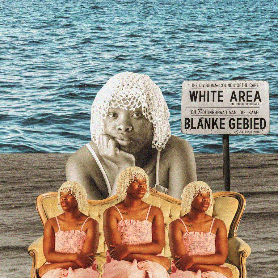 Puleng Mongale White Fragility Print on fine art textured silk 60 x 60cm 2019