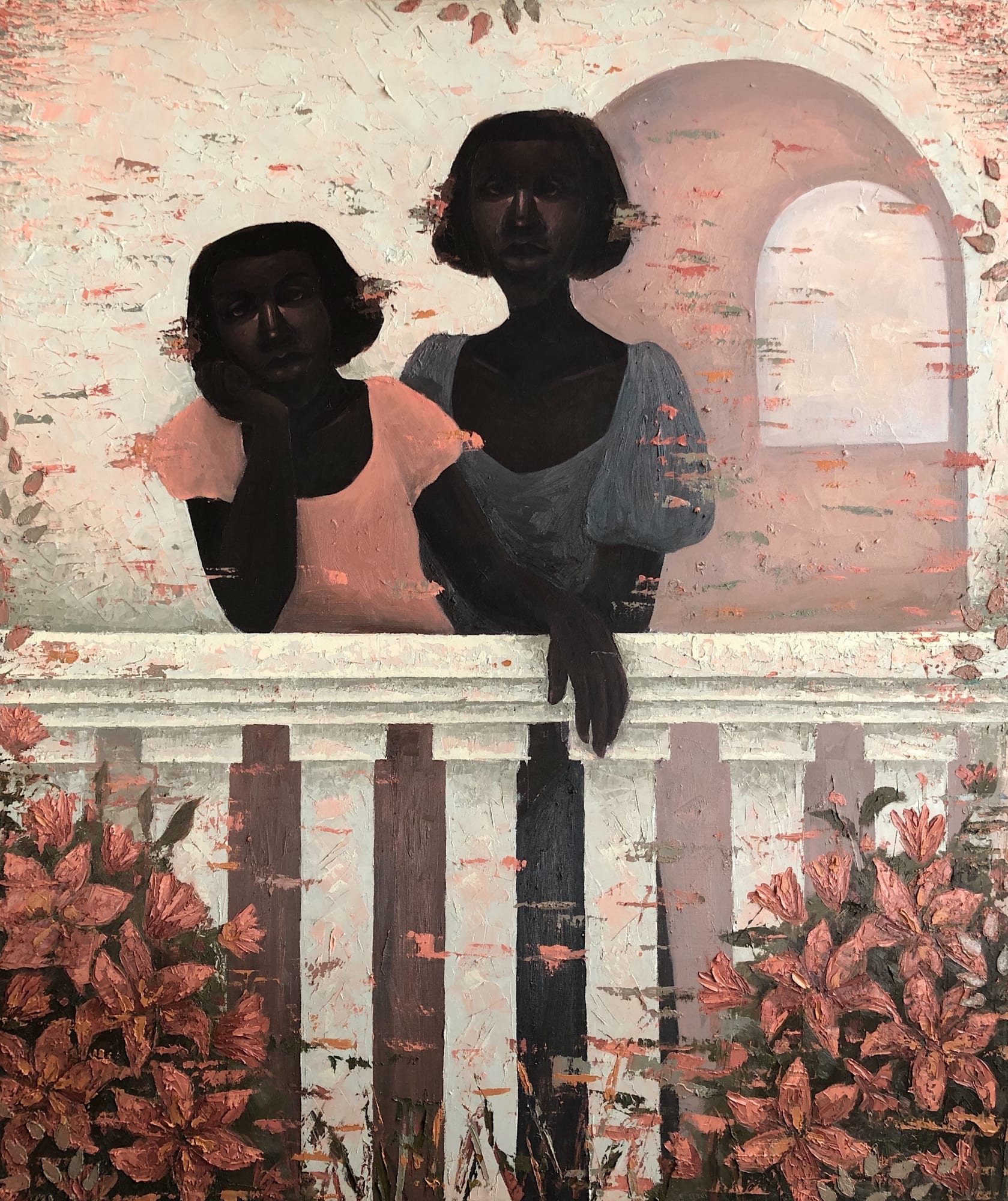 When You Learn To Breathe Oil and acrylic on canvas 42 x 50 inches 2020