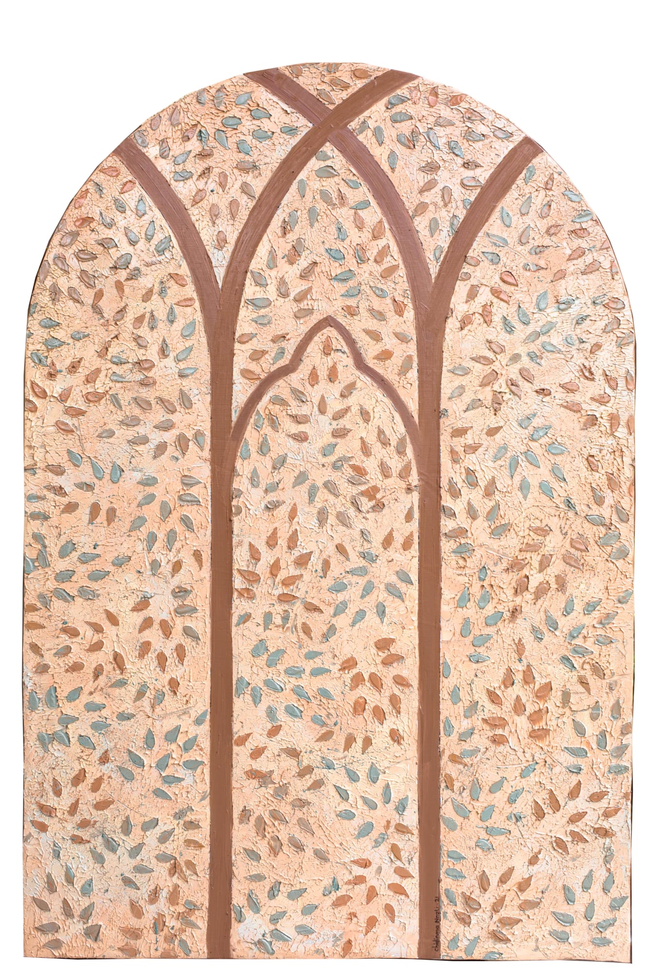 Untitled (Stained Glass IV) Oil on canvas 34 x 50 inches 2021