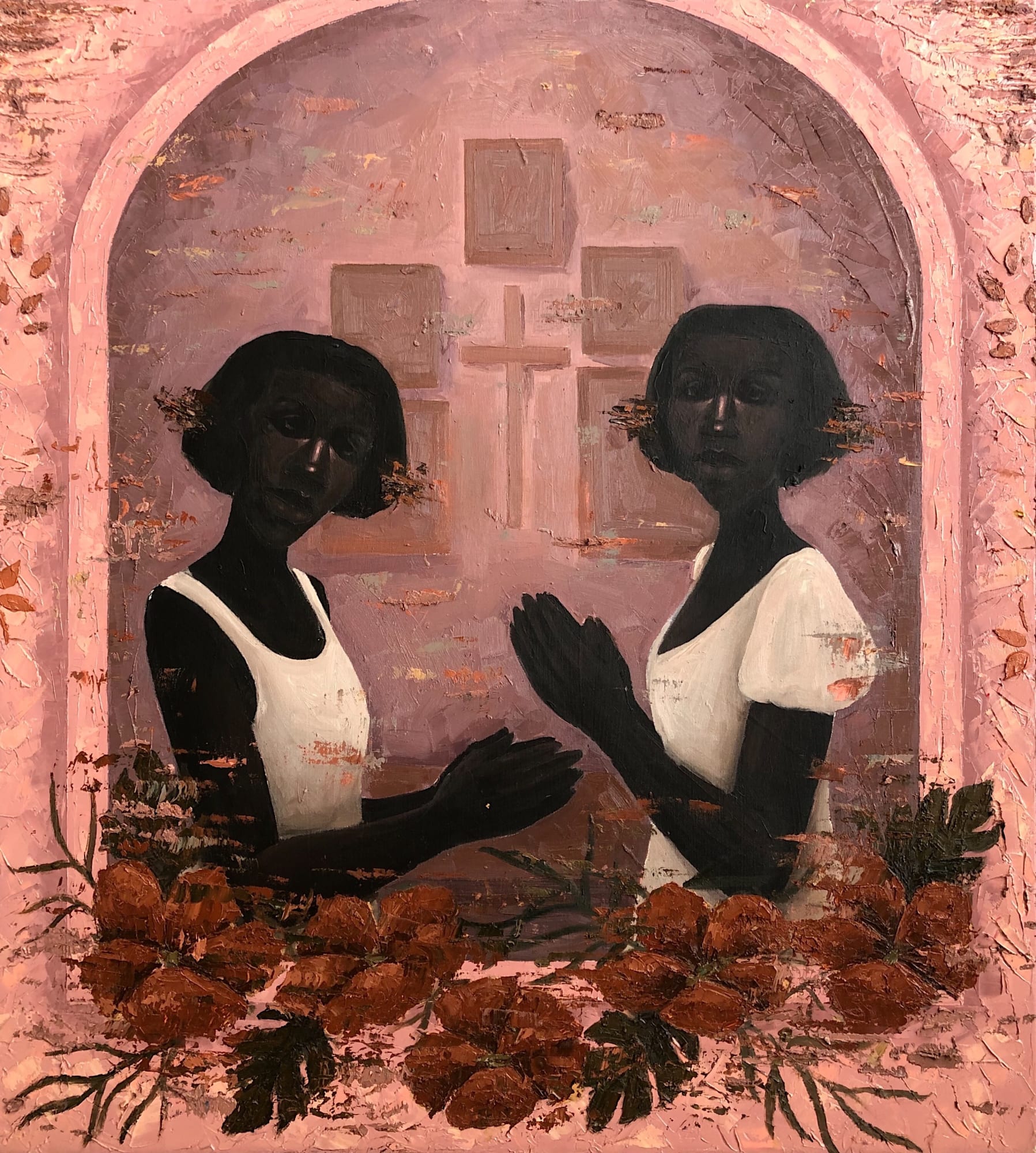 Did You Sin Today Oil and acrylic on canvas 38 x 42 inches 2020