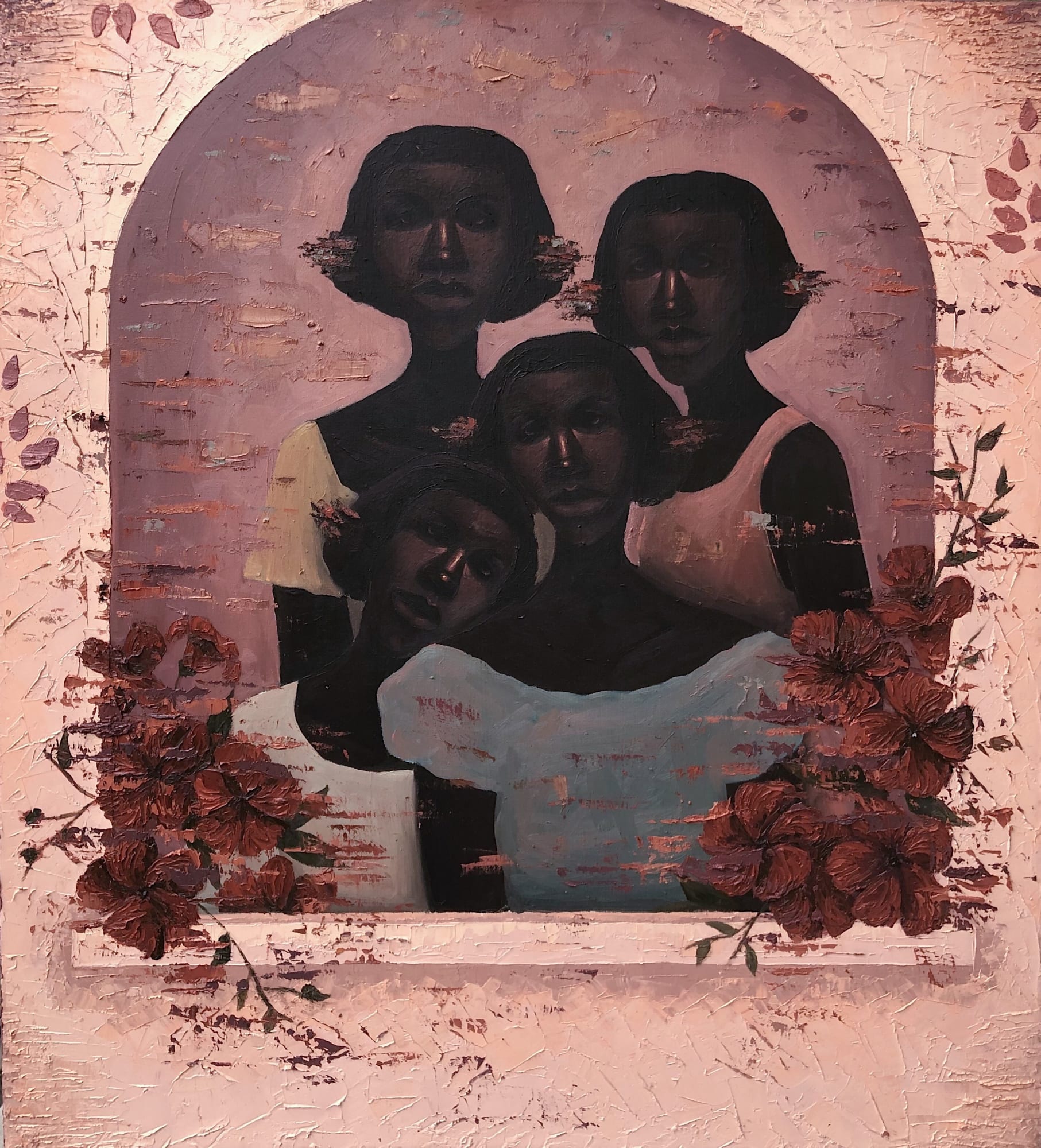 Praying For A Rapture, Praying For An Escape Oil and acrylic on canvas 38 x 42 inches 2021