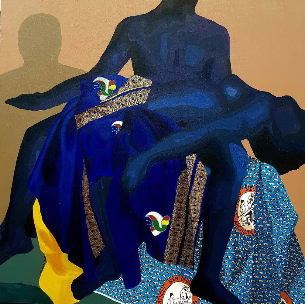 Faith And Worry II Acrylic and oil on canvas 48 x 48 inches 2020