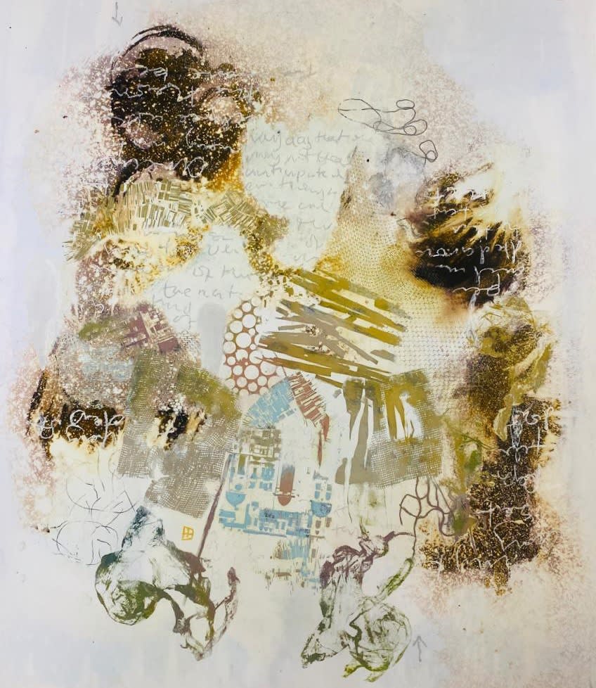 Paul Onditi Background III Mixed Media 55.5 x 44 inches 2018