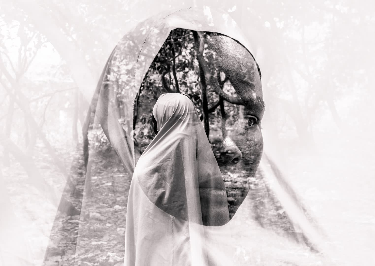 Etinosa Yvonne Hajara Abubakar 2 Photographic print on polyester fabric 30 x 42 inches 2019