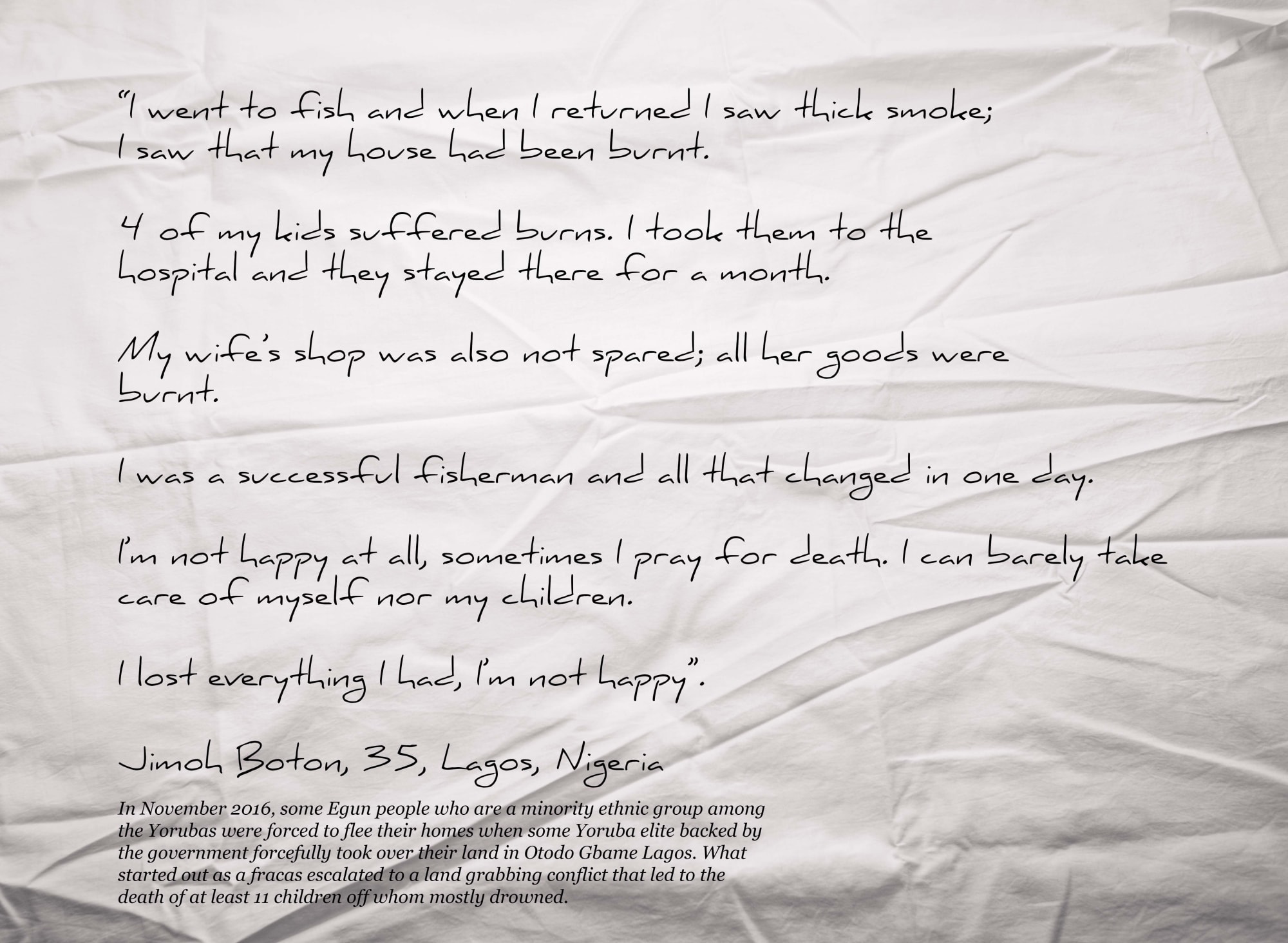 Etinosa Yvonne Jimoh Boton Photographic print on polyester fabric 30 x 42 inches 2019