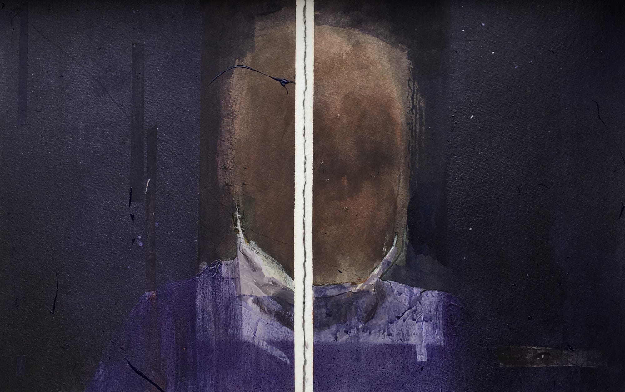 Michael Igwe Balance (Diptych) Acrylic, Watercolor, Printing On Paper 14 X 21 Inches 2020