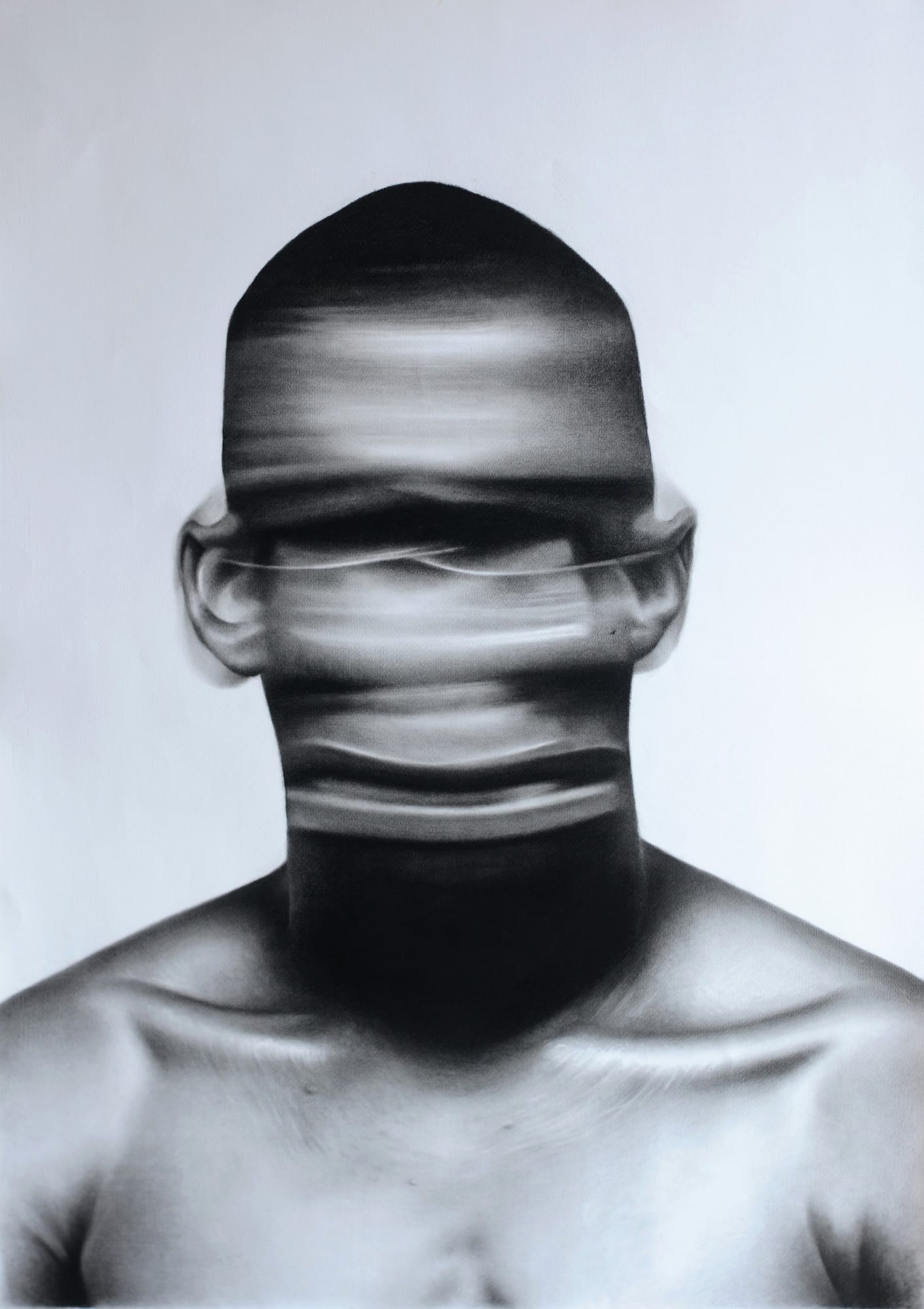 Talut Kareem Untitled Charcoal on paper 39.5 x 27.6 inches 2020