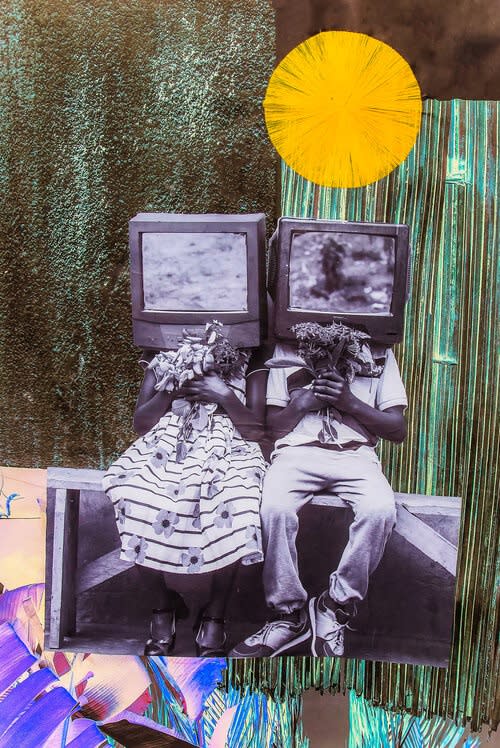 I See You See Me 1 Mixed media 39.5 x 58 inches 2019