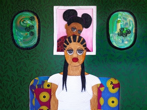 The Anatomy Of Desperation: Olurombi Mixed media 36 x 48 inches 2018