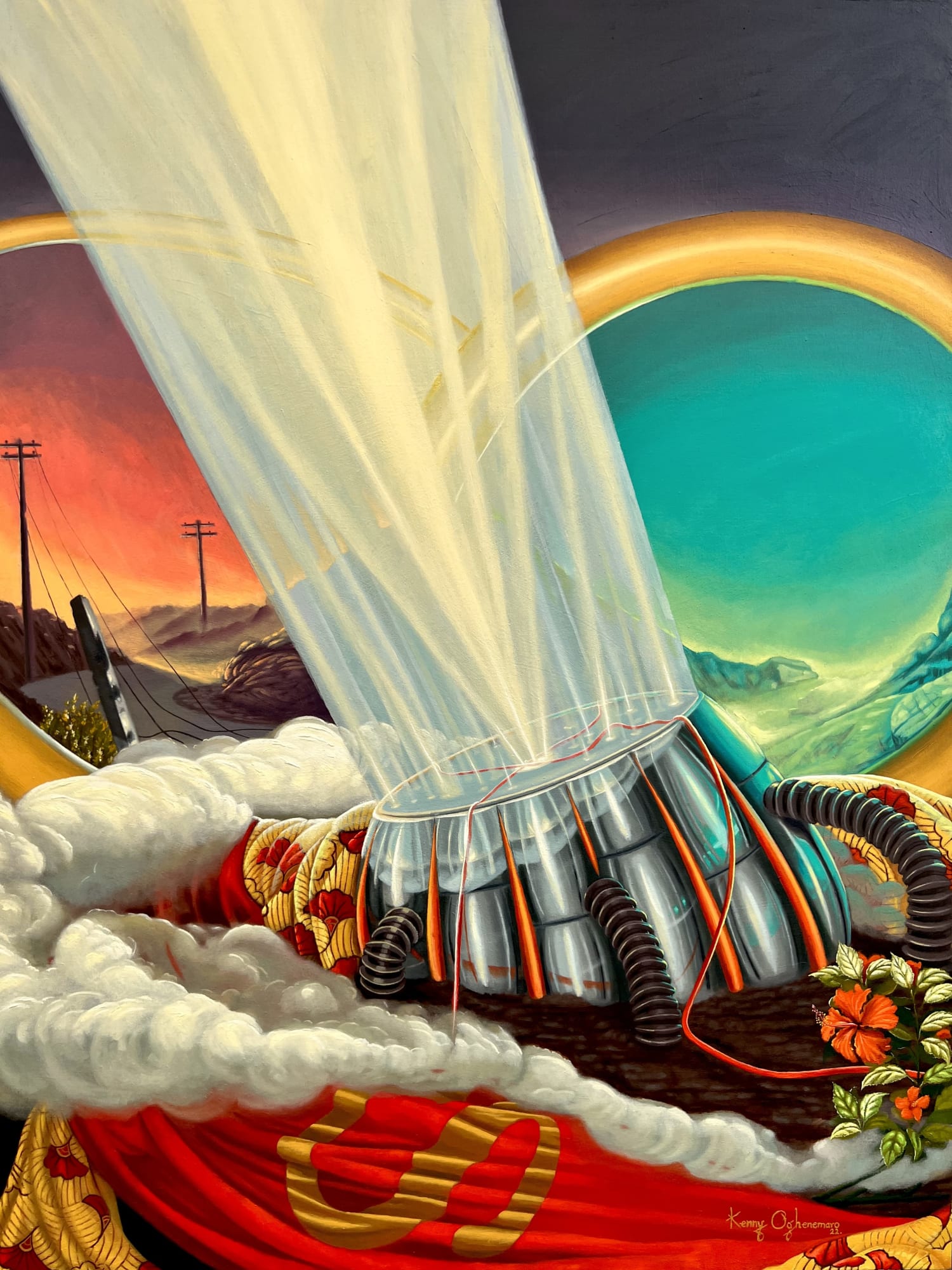 Kenny Maro Vigilante I (The Hope at Dusk) Oil on canvas 48in x 36 Inches 2022