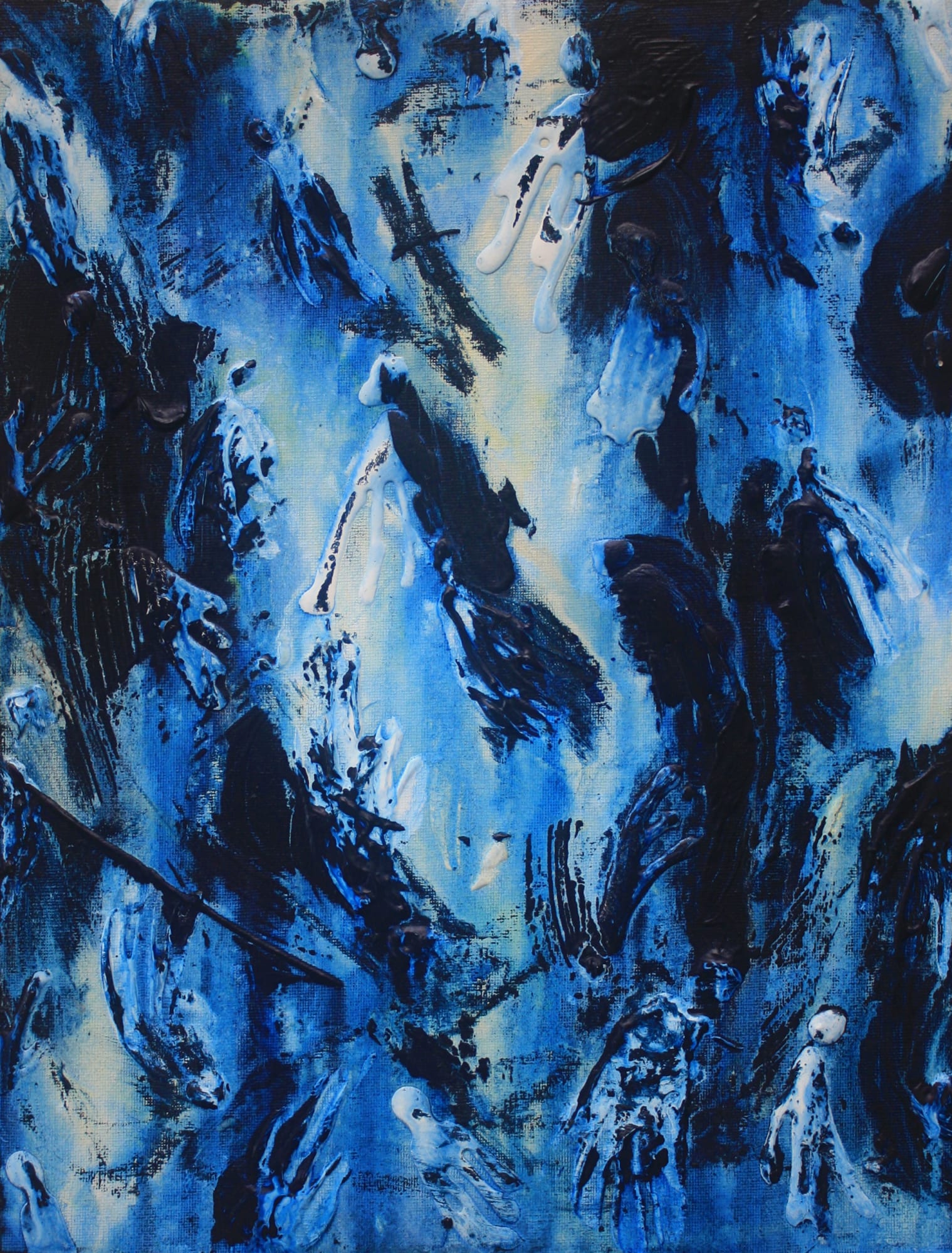 NWAKUSO EDOZIEN I DREAM TO HOPE FOR BETTER 2023 ACRYLIC INK AND MIXED MEDIA ON CANVAS BOARD 11.8 X 15.7 IN