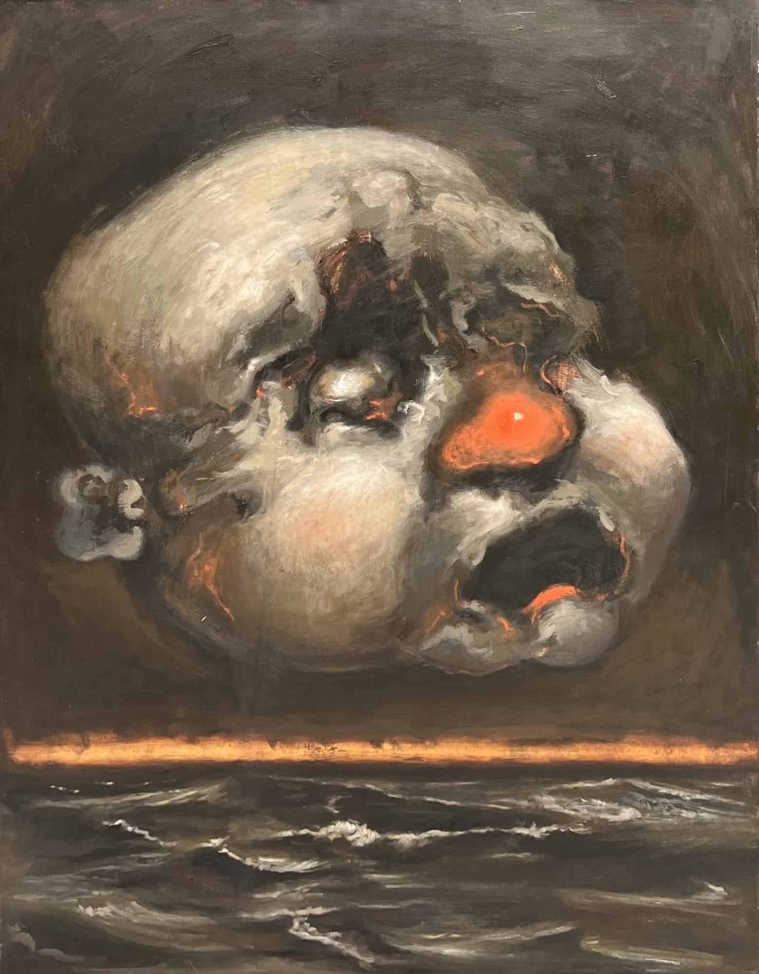 David Ngaji Baby Head Oil on Canvas 36 x 48 Inches 2023