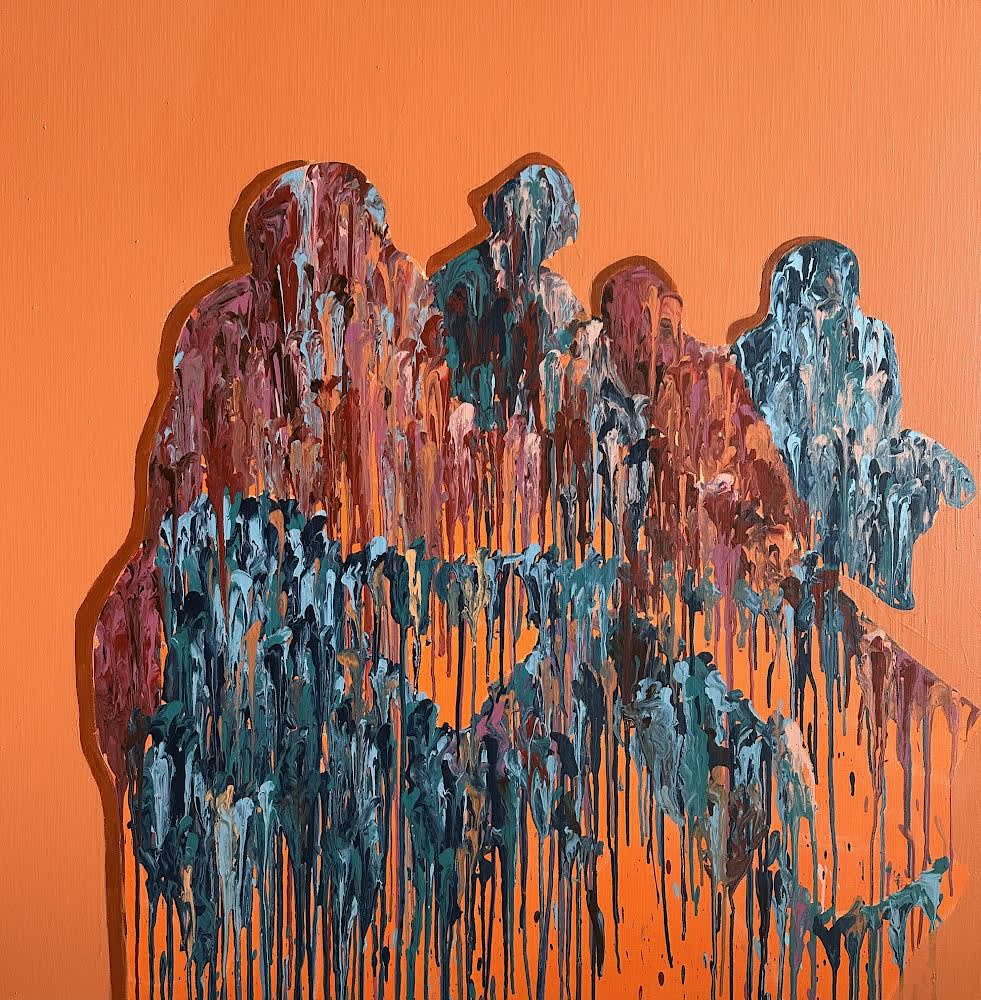 Atinuke Macaulay-Layinde Pose Acrylic on Canvas 48 x 48 Inches 2023