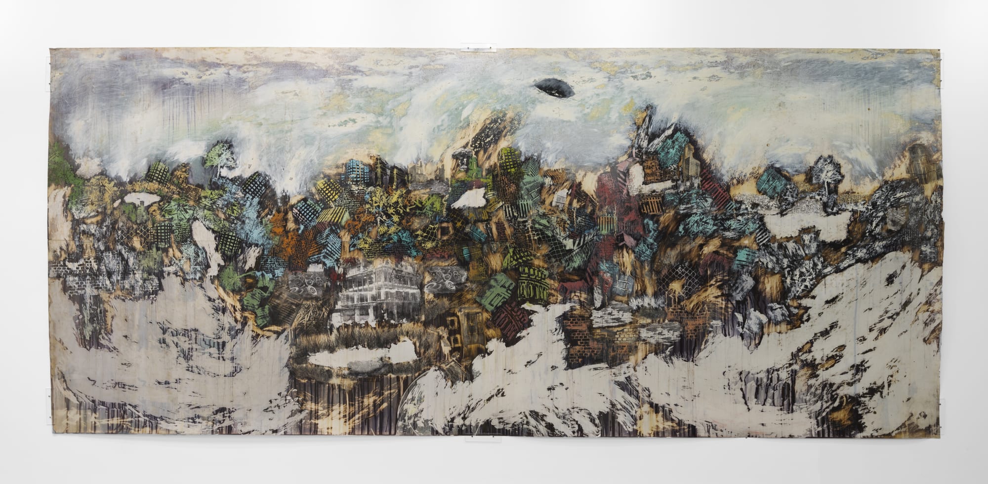 Melting Series 2| Mixed media on digital polyester inkjet plates| 137x202 Inches| 2017