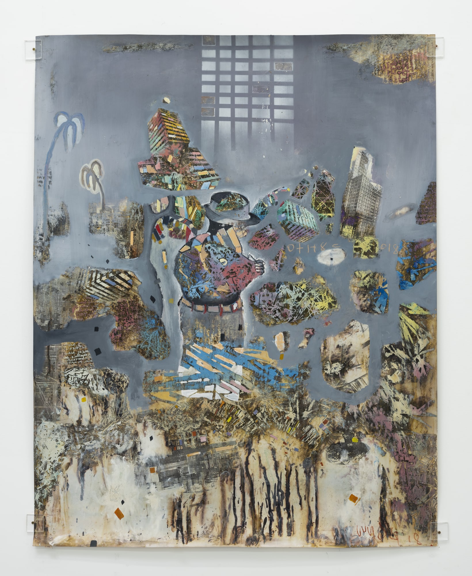 Untitled| Mixed media on digital polyester inkjet plates| 56x44 Inches| 2017