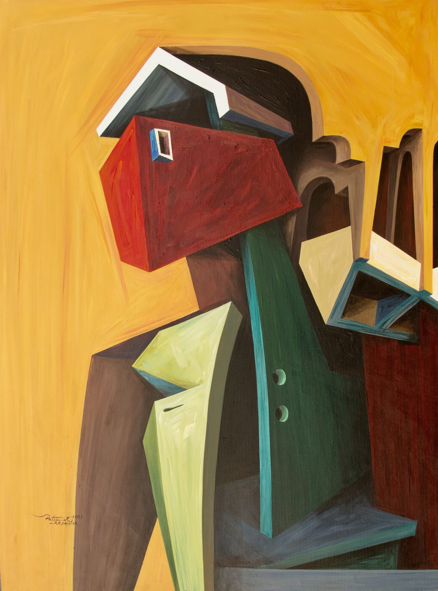 Air Steward| Acrylic on Canvas| 48 x 36 Inches| 2022