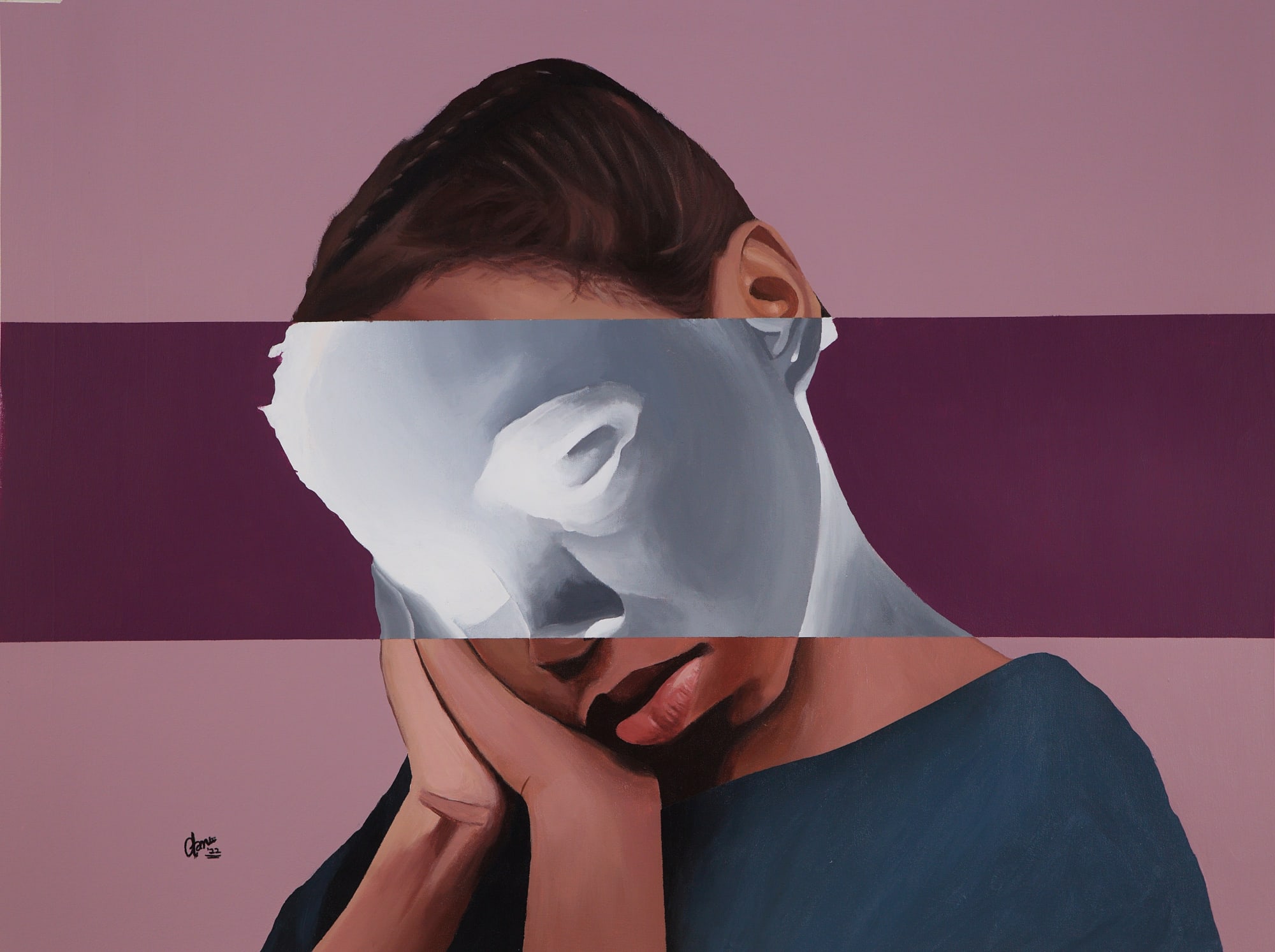 3 Acrylic on canvas 30 x 36 inches 2022