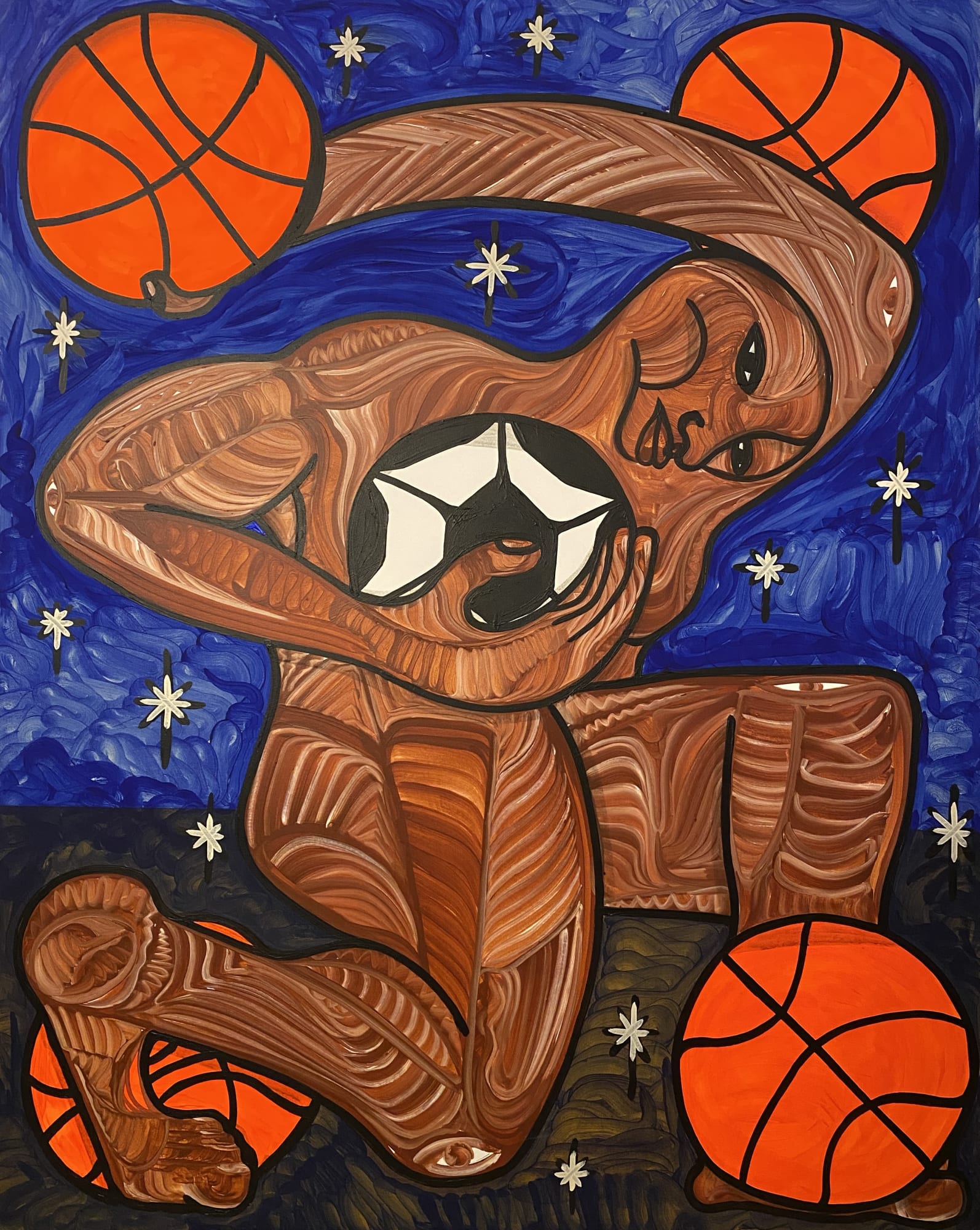 Midnight Dues Acrylic on canvas 60 x 48inches 2022