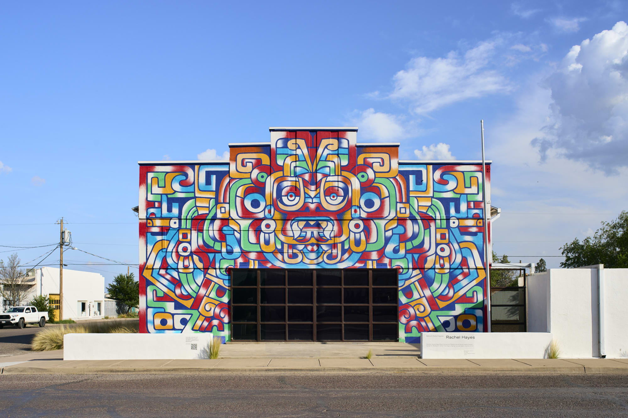 Ballroom Marfa. Facade mural by Ozzie Juarez. Photos by Alex Marks.