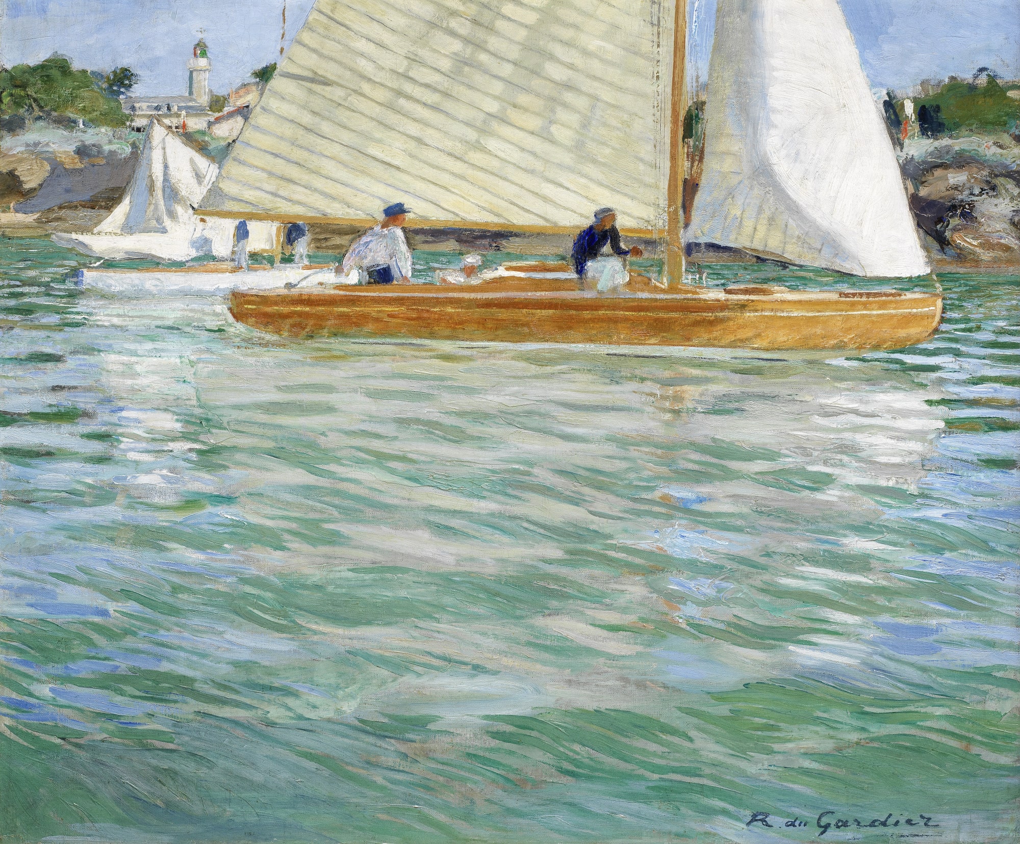 Raoul du Gardier , Régate à Pornic