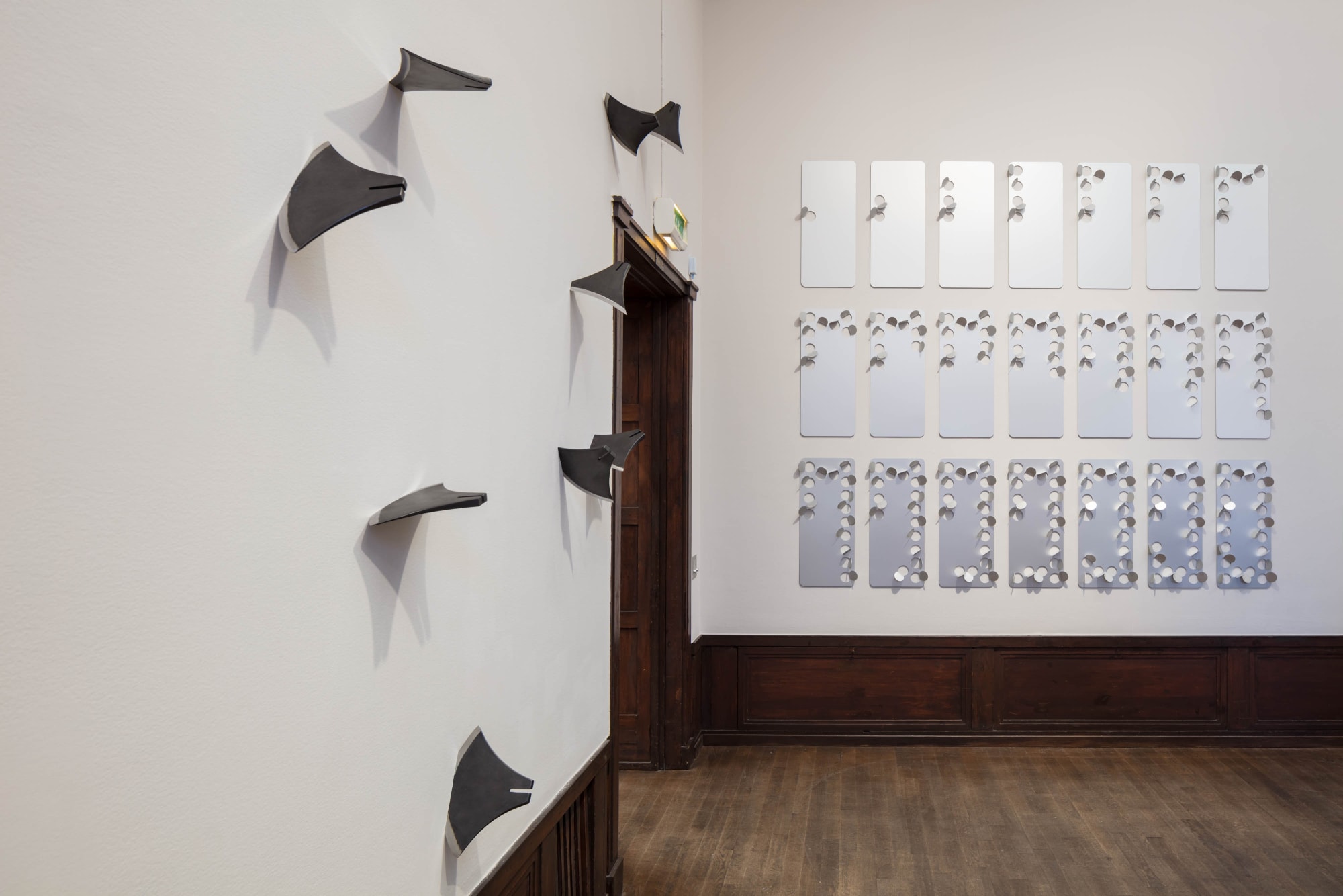 Installation view, Katja Larsson & Kristina Matousch, MARKET Art Fair 2018, Cecilia Hillström Gallery. Photo: Jean-Baptiste Béranger