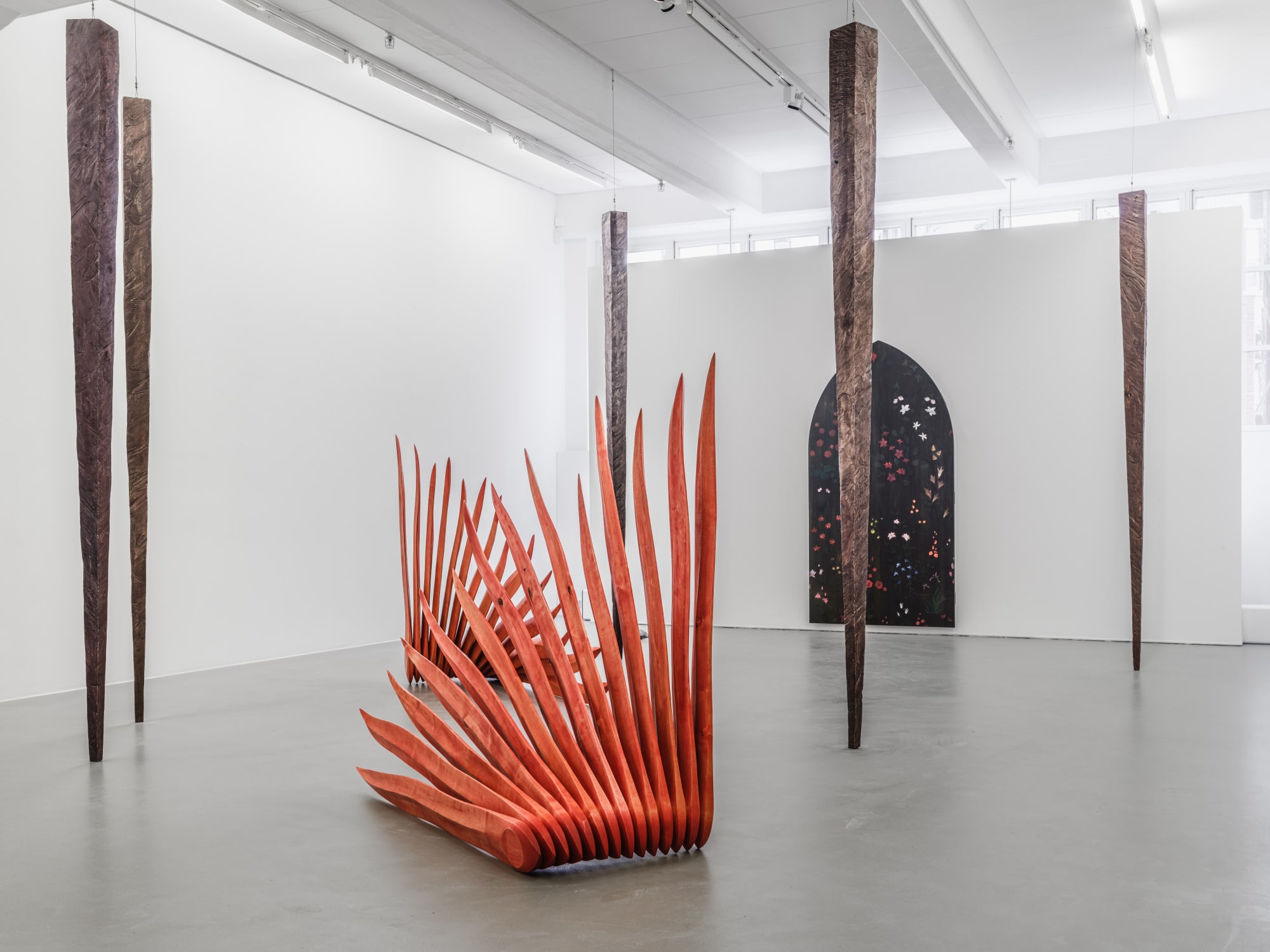 Installation view, Samaneh Reyhani, Bagh-e man, 2024, Cecilia Hillström Gallery. Photo: Jean-Baptiste Béranger.