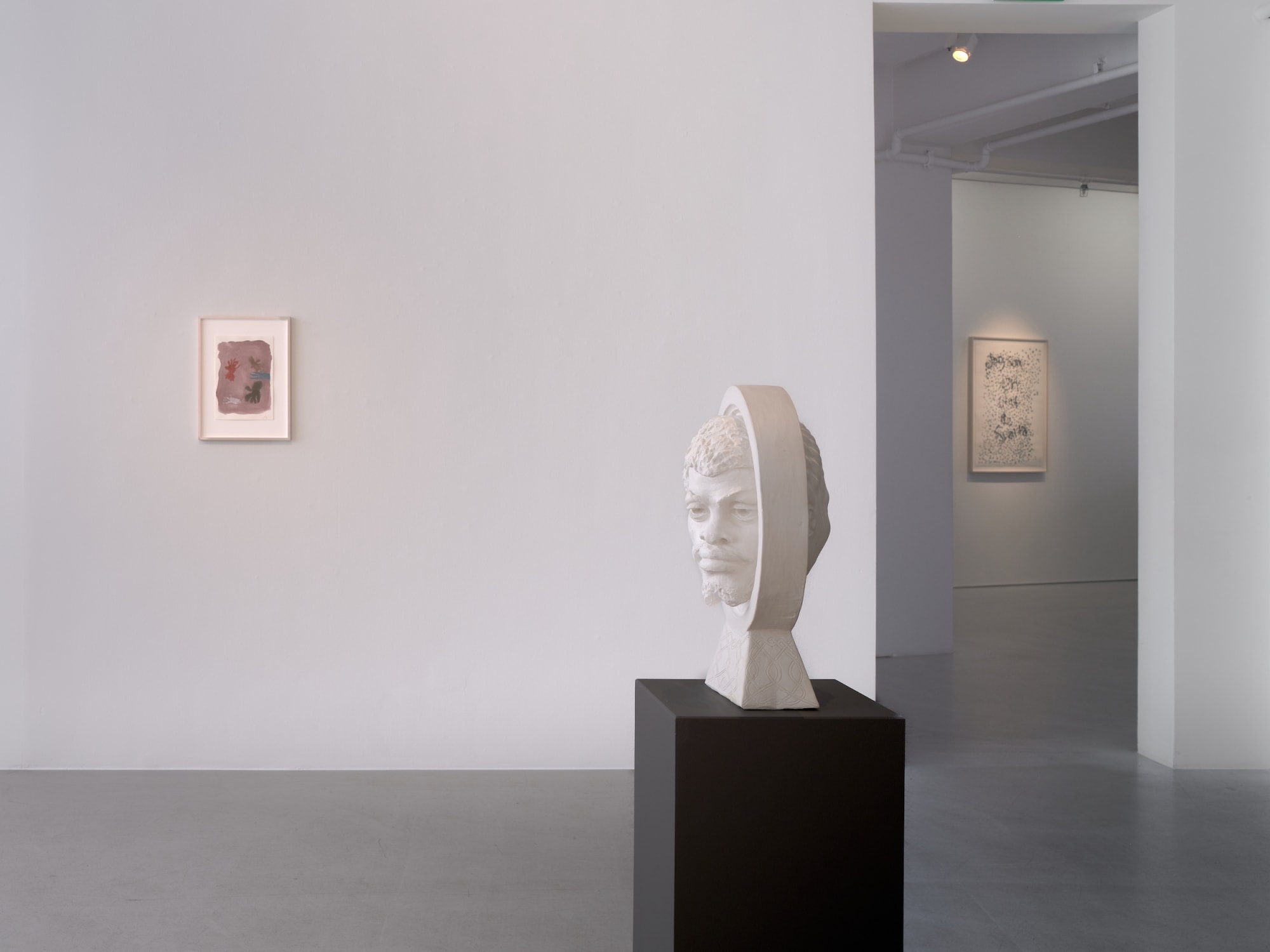 Installation view, Salad Hilowle, När morgonstjärnan brinner, 2025, Cecilia Hillström Gallery. Photo: Jean-Baptiste Béranger.