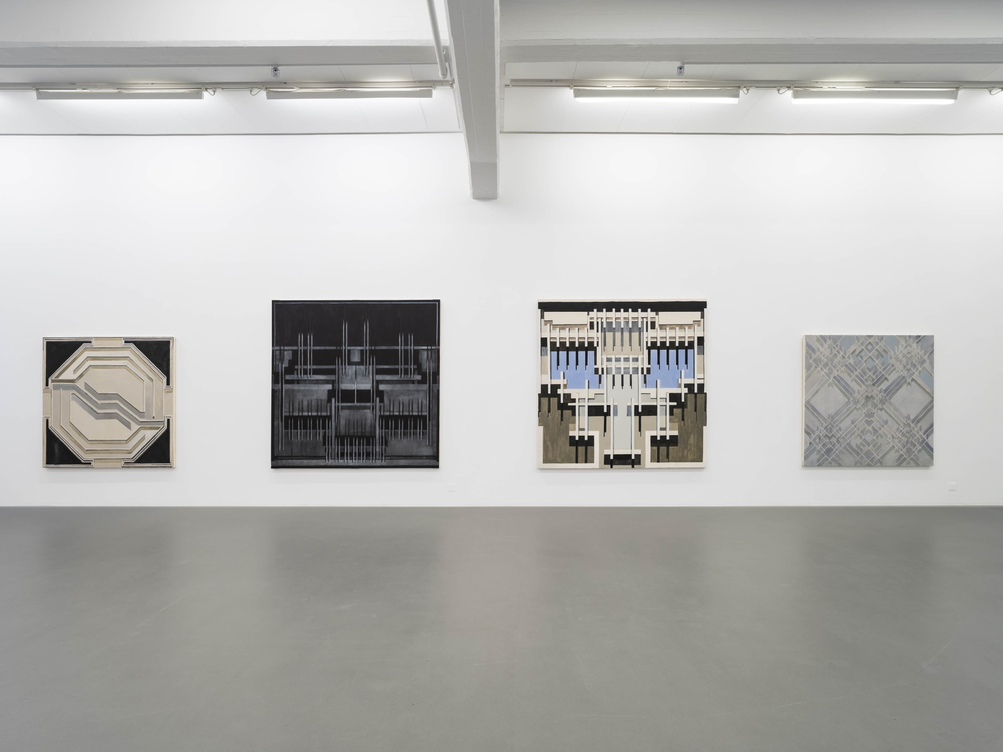 Installation view, Linnea Rygaard, Cycle of the Werewolf, 2022, Cecilia Hillström Gallery. Photo: Jean-Baptiste Béranger