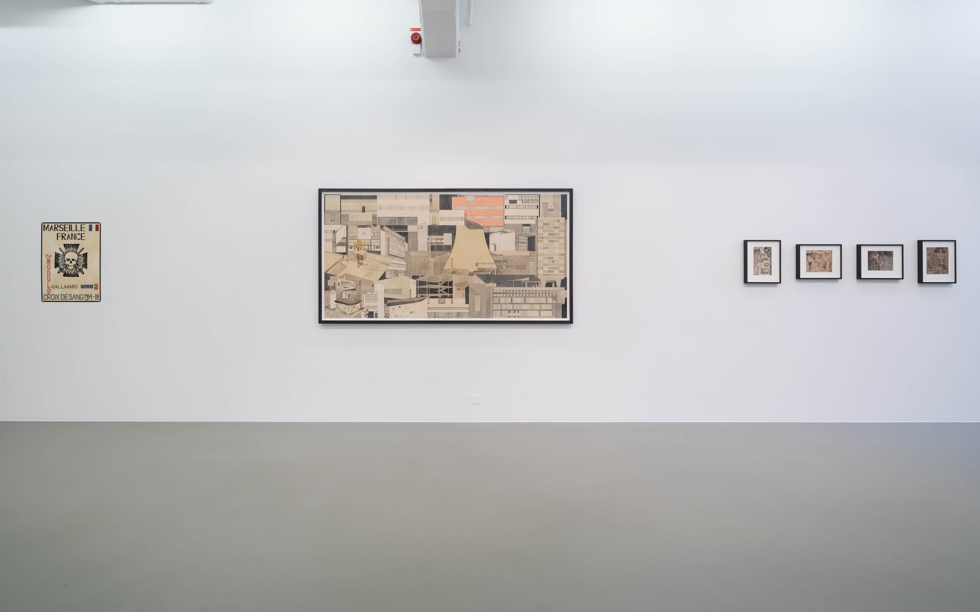 Installation view, Fredrik Söderberg, ALLEMAGNE, ABSINTHE, ARCHITECTURE, 2020, Cecilia Hillström Gallery. Photo: Jean-Baptiste Béranger