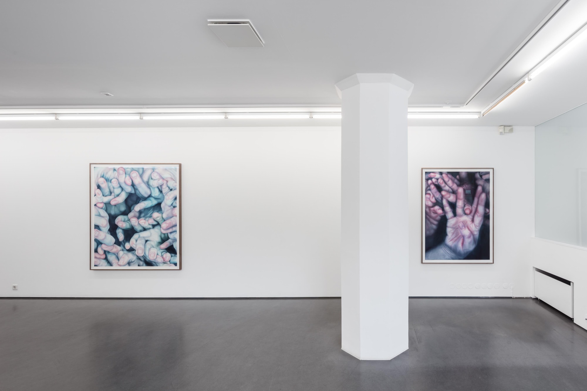 Installation view, Martha Ossowska Persson, Into the Hideous Hidden, 2018, Cecilia Hillström Gallery. Photo: Jean-Baptiste Béranger