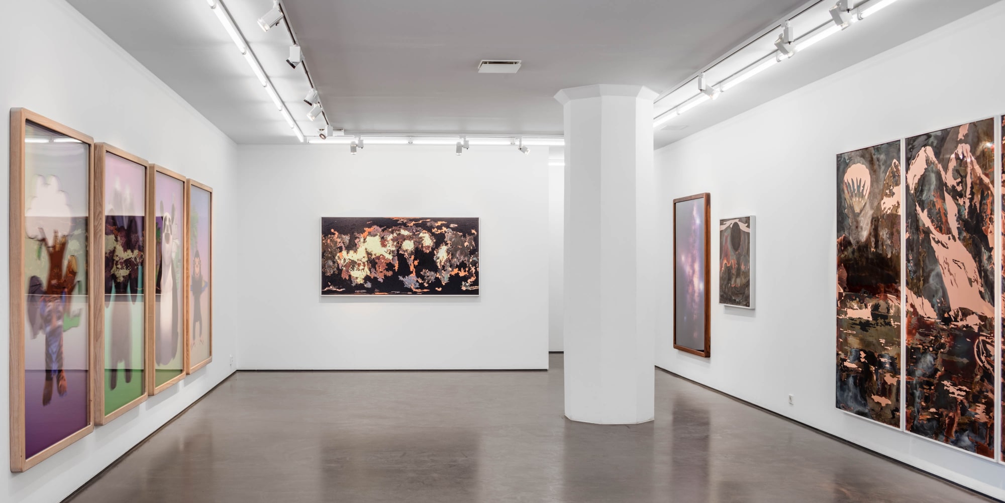 Installation view, Johan Bergström Hyldahl, Here, There, Far Away, 2018, Cecilia Hillström Gallery. Photo: Jean-Baptiste Béranger