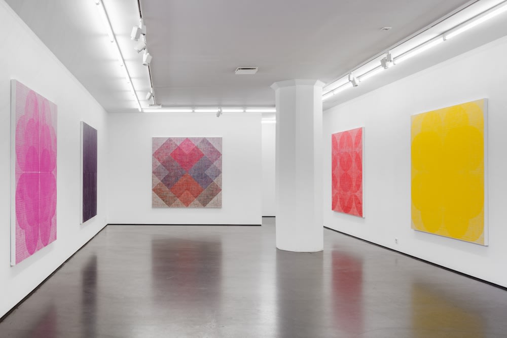 Installation view, Sonja Larsson, Unfold, 2018, Cecilia Hillström Gallery. Photo: Jean-Baptiste Béranger