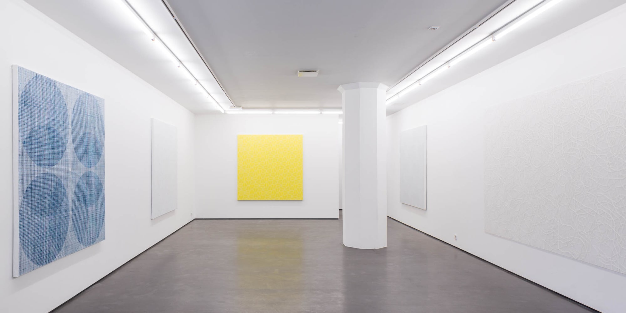 Installation view, Sonja Larsson, New Paintings, 2014, Cecilia Hillström Gallery. Photo: Jean-Baptiste Béranger