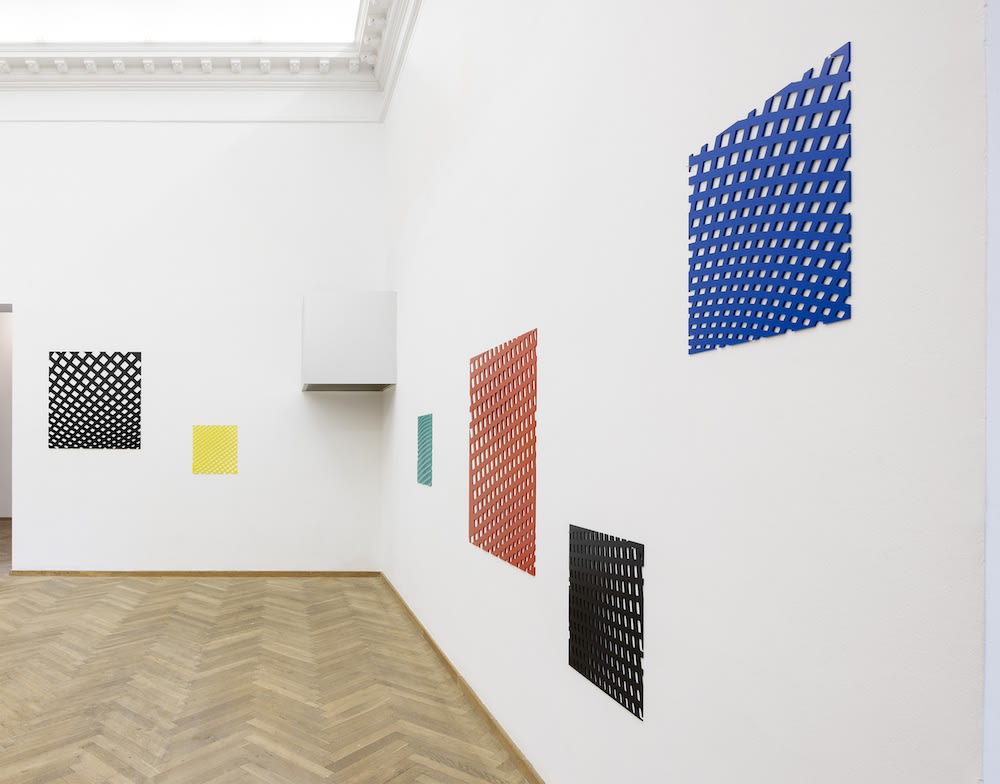 Installation view, Kristina Matousch, Squat, CHART Art Fair 2022, Cecilia Hillström Gallery. Photo: Malle Madsen