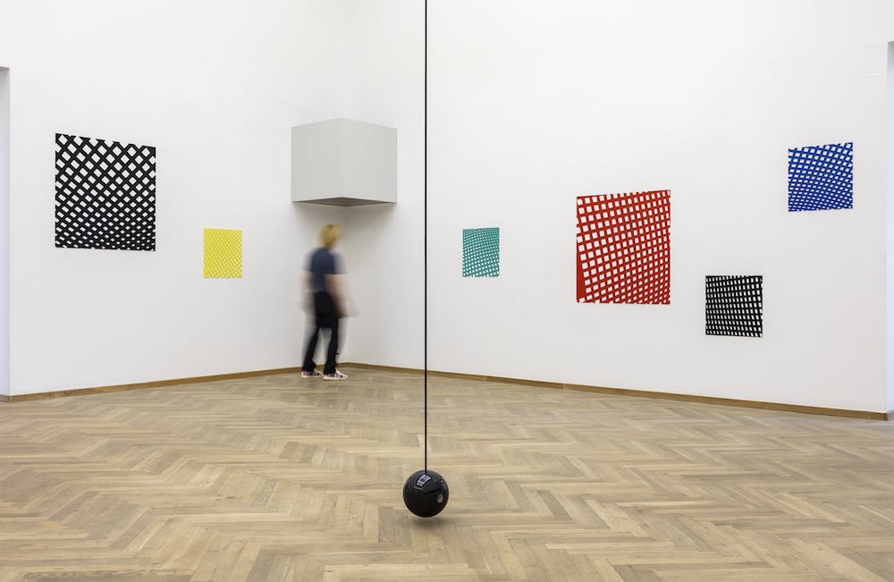 Installation view, Kristina Matousch, Squat, CHART Art Fair 2022, Cecilia Hillström Gallery. Photo: Malle Madsen