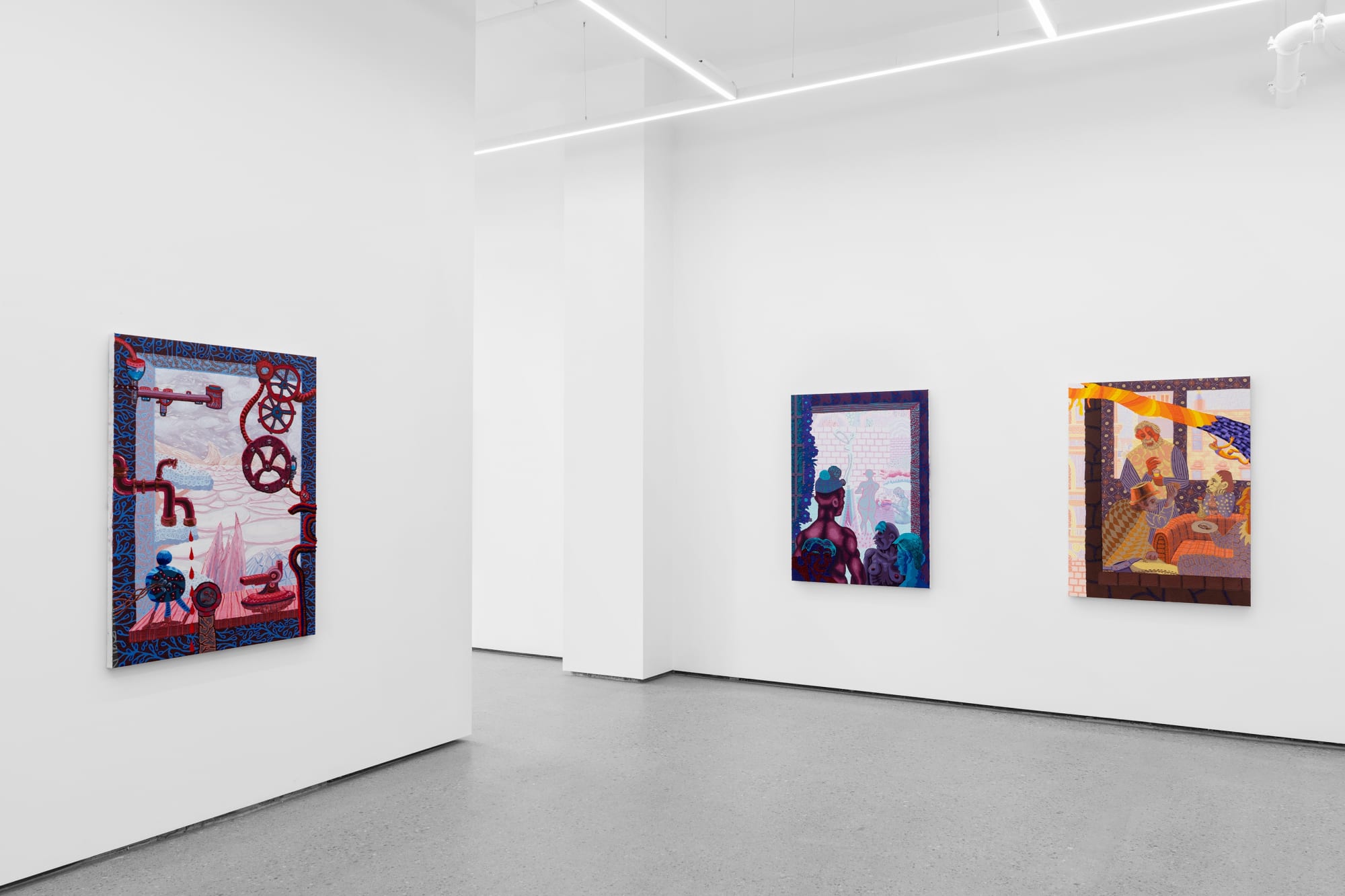 Installation view, Mark Frygell, "Bright Views From the Shade," Golsa, 2023