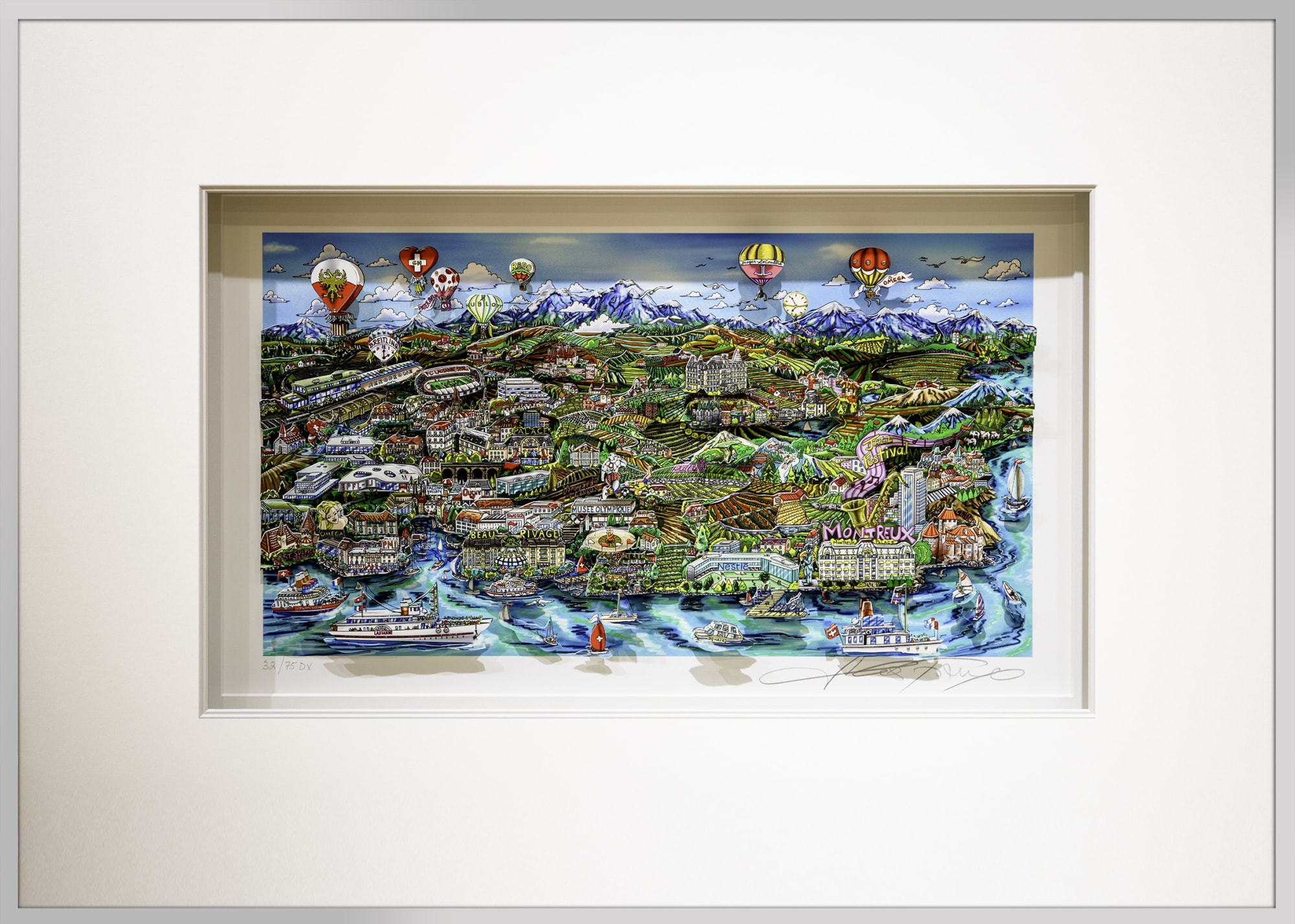 Charles Fazzino, Lausanne & Riviera Suisse - DX version, 2014