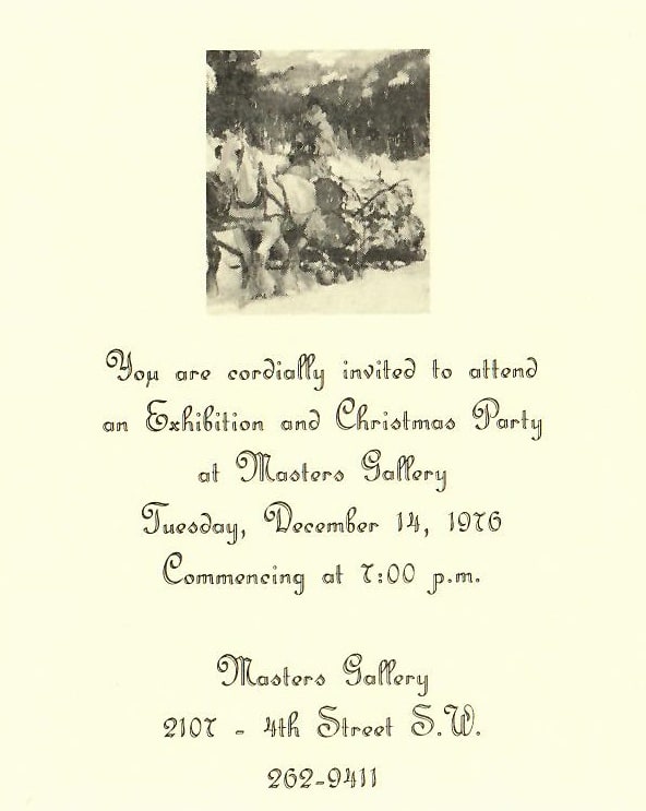 Masters Gallery's first Christmas party, 1976