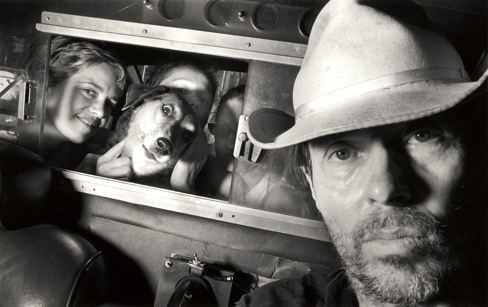 Self-Portrait with Ladies & Dog, 1998