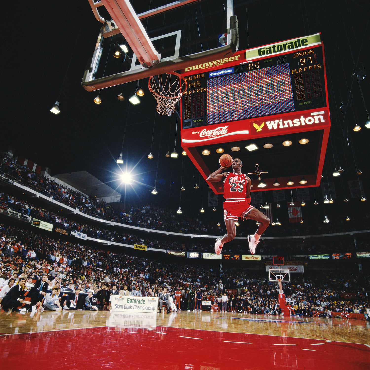 Walter Iooss,The Slam Dunk #1, Michael Jordan, Chicago, IL, 1988
